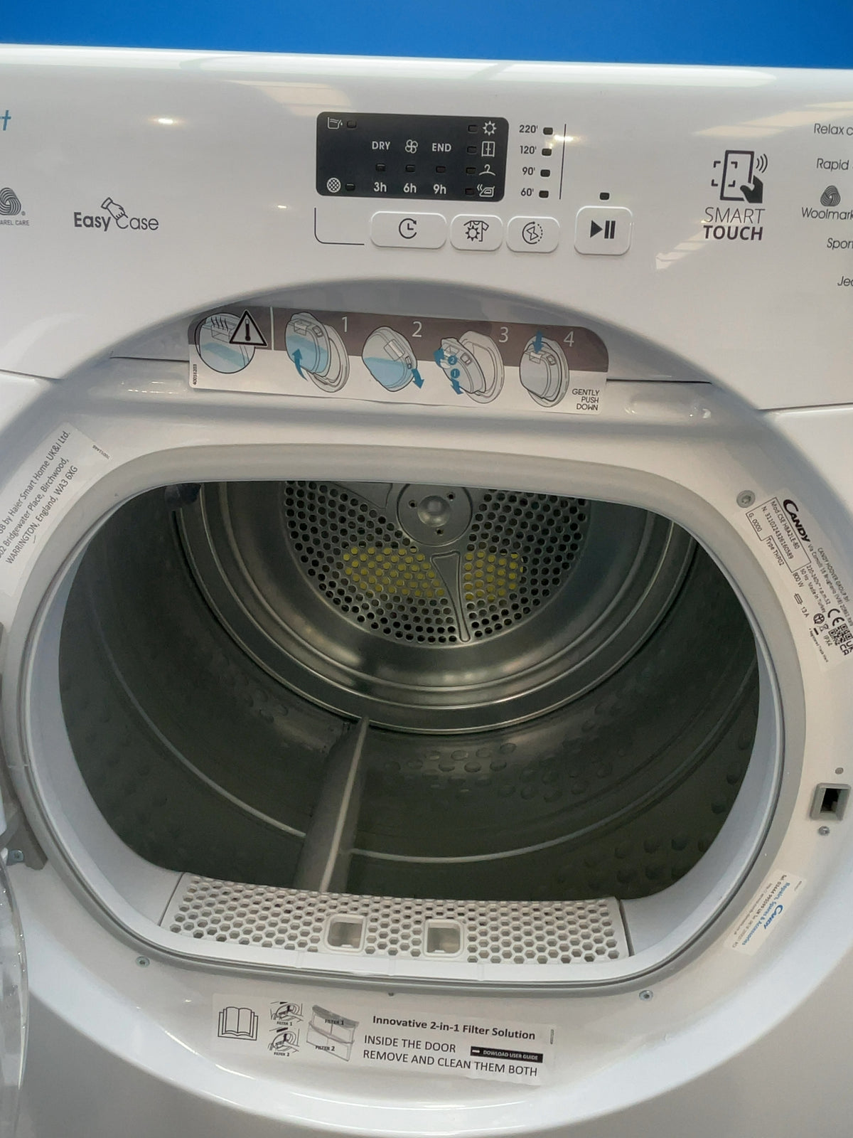#GRC-166-786 - Candy Smart 8kg Heat Pump Tumble Dryer – NFC Connectivity, White