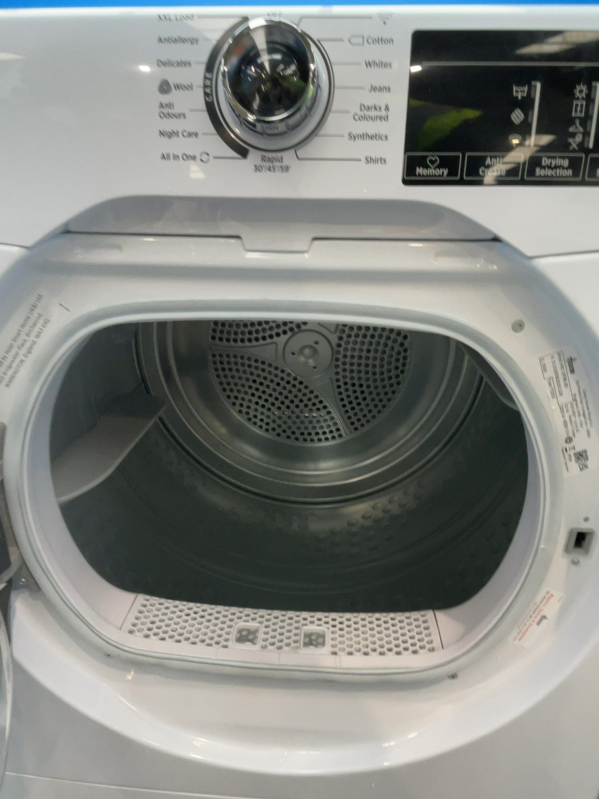 #GRC-166-792 - Hoover 9kg Condenser Tumble Dryer – WiFi Connected, White, B Energy Rating