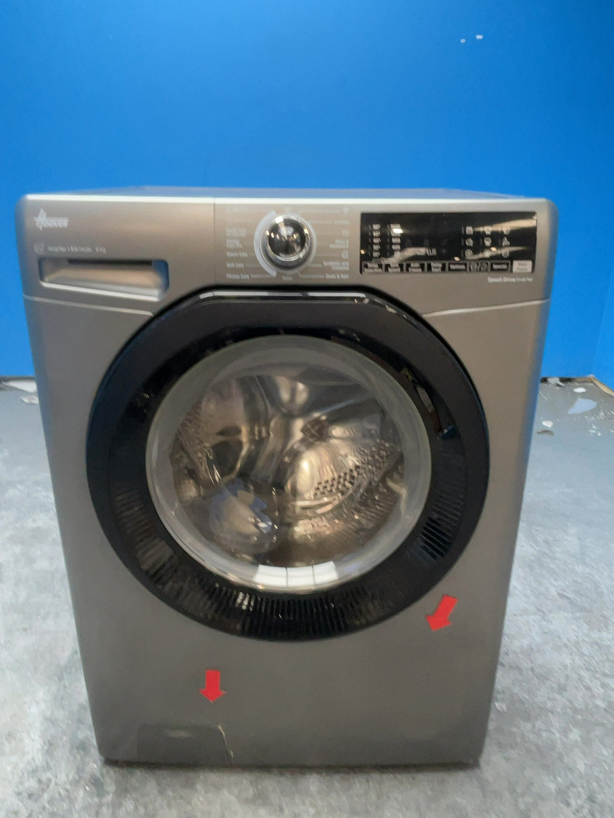 #GRC-166-828 - Hoover H-WASH 350 8kg 1600rpm Washing Machine – Power Care System, Anthracite