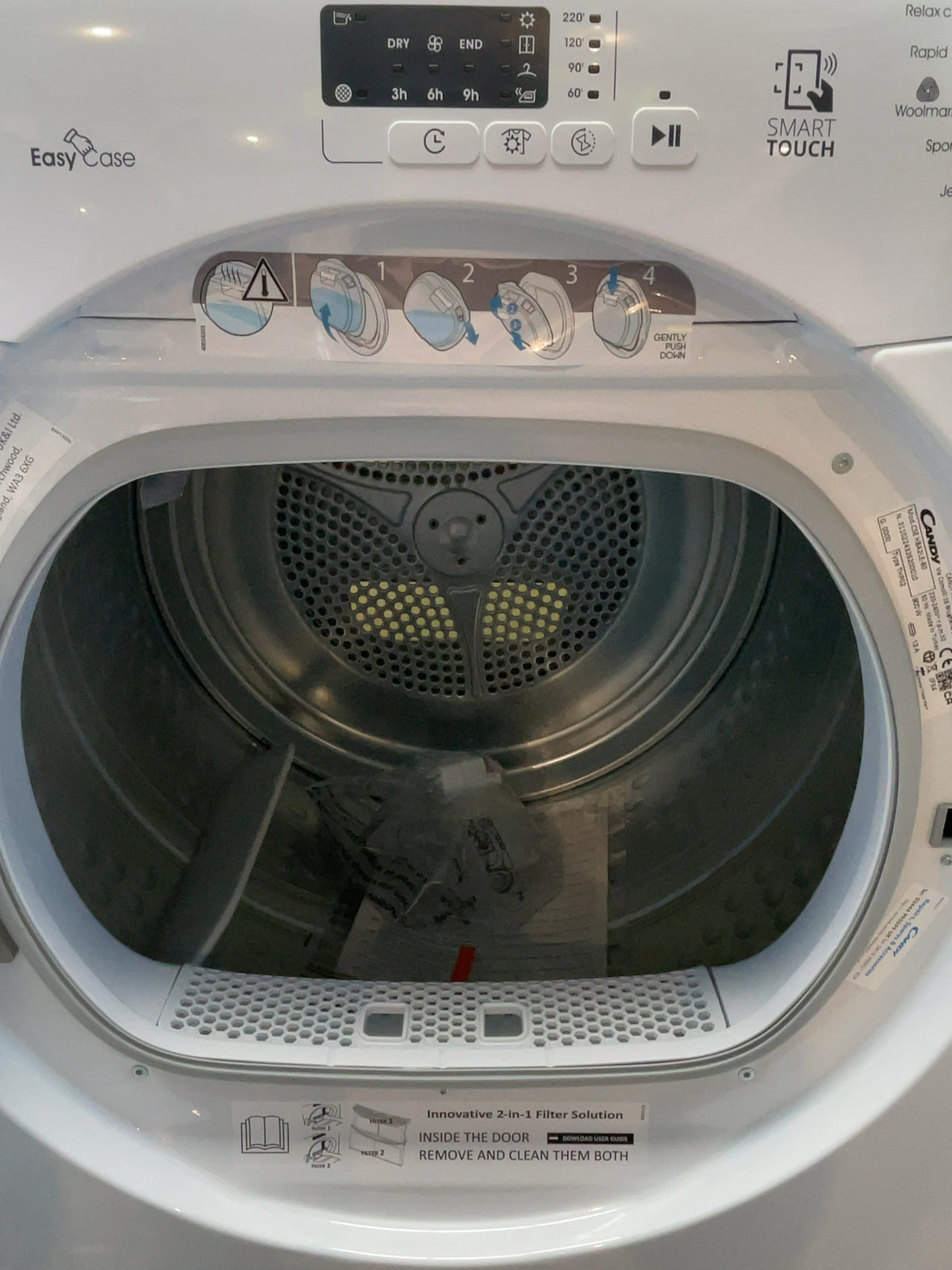 #GRC-166-917 - Candy Smart 8kg Heat Pump Tumble Dryer – NFC Connectivity, White