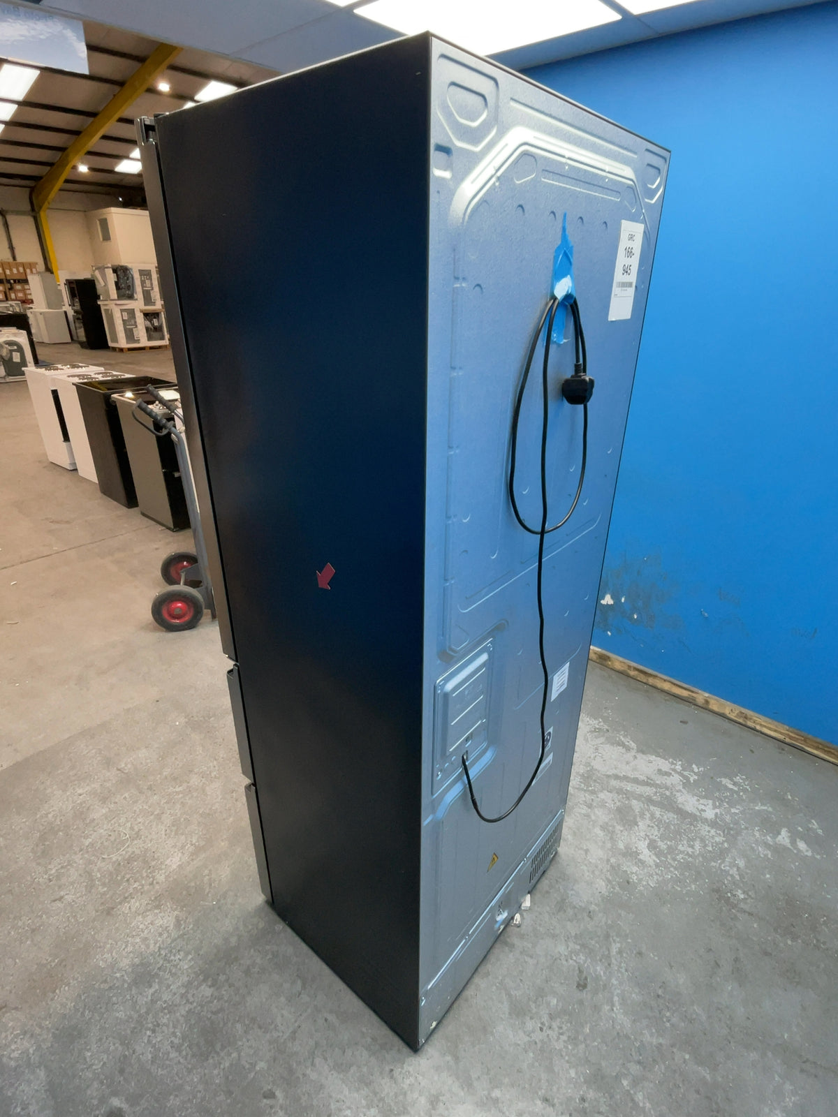 #GRC-166-945 - Haier Space-fit 70cm French Door Fridge Freezer – Total No Frost, Direct Access Freezer Drawers, Platinum Inox