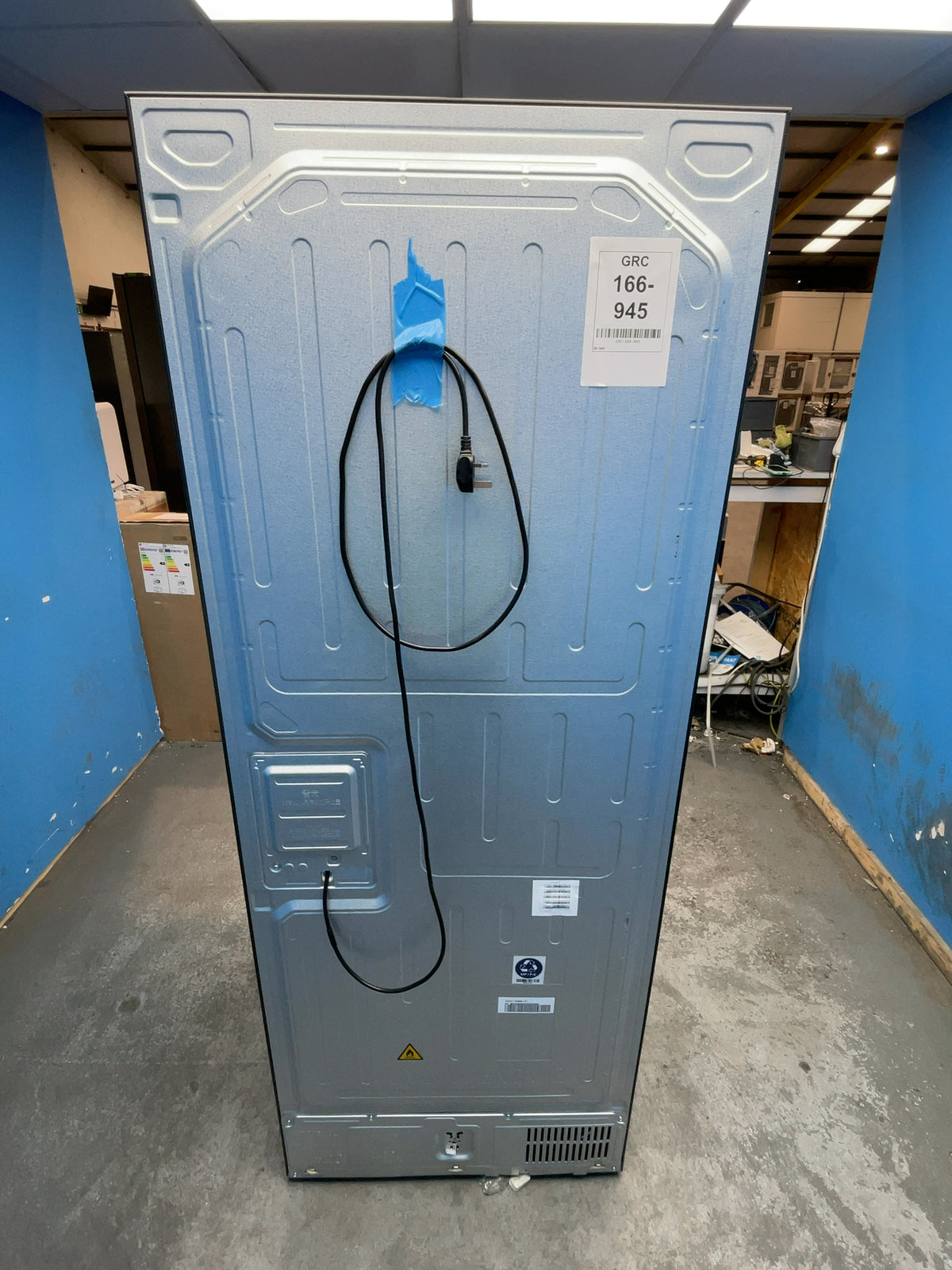 #GRC-166-945 - Haier Space-fit 70cm French Door Fridge Freezer – Total No Frost, Direct Access Freezer Drawers, Platinum Inox