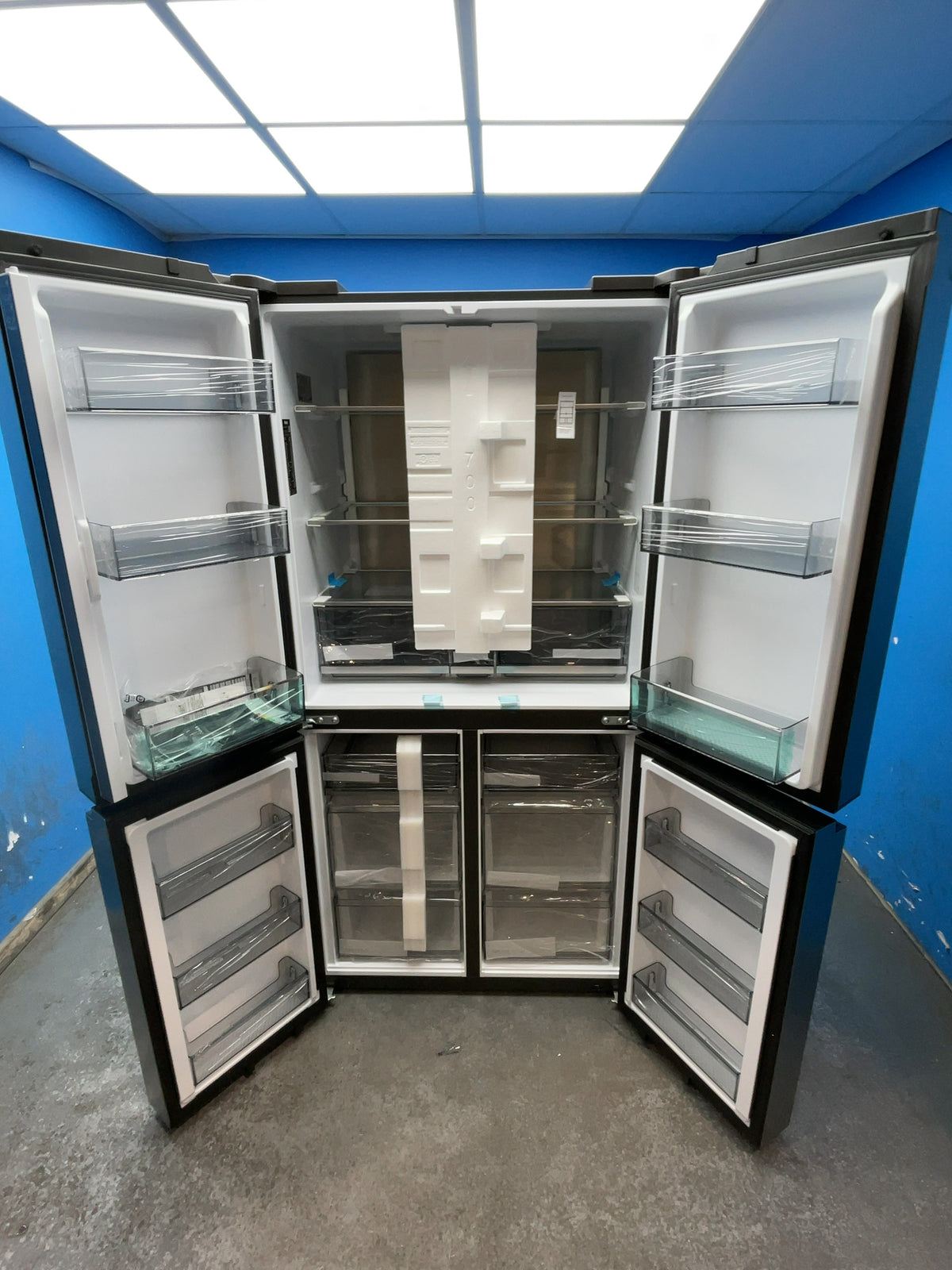 #GRC-166-946 - Haier Cube Series 5 American Style Fridge Freezer – 706L, Inox, Total No Frost