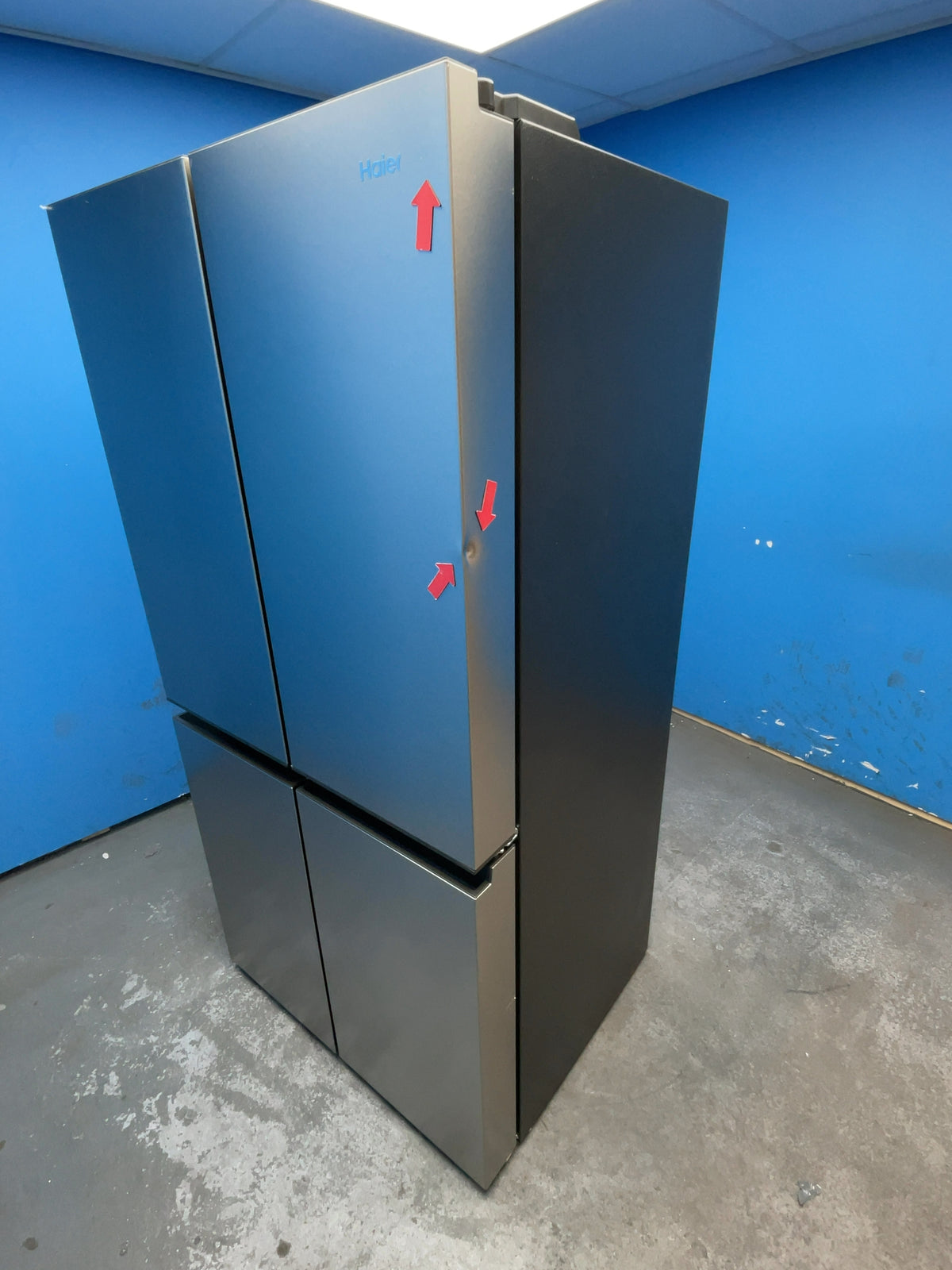 #GRC-166-946 - Haier Cube Series 5 American Style Fridge Freezer – 706L, Inox, Total No Frost