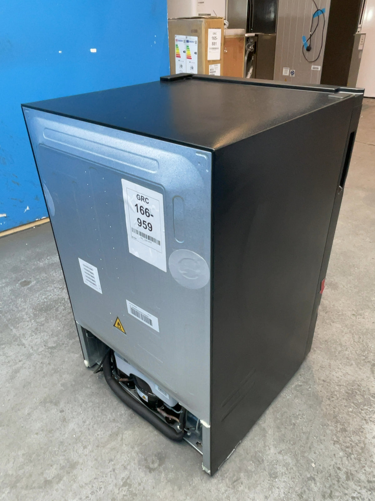 #GRC-166-959 - Hoover H-FRIDGE 300 Mini 54cm Under Counter Fridge – 129L, Aria Clear, Black