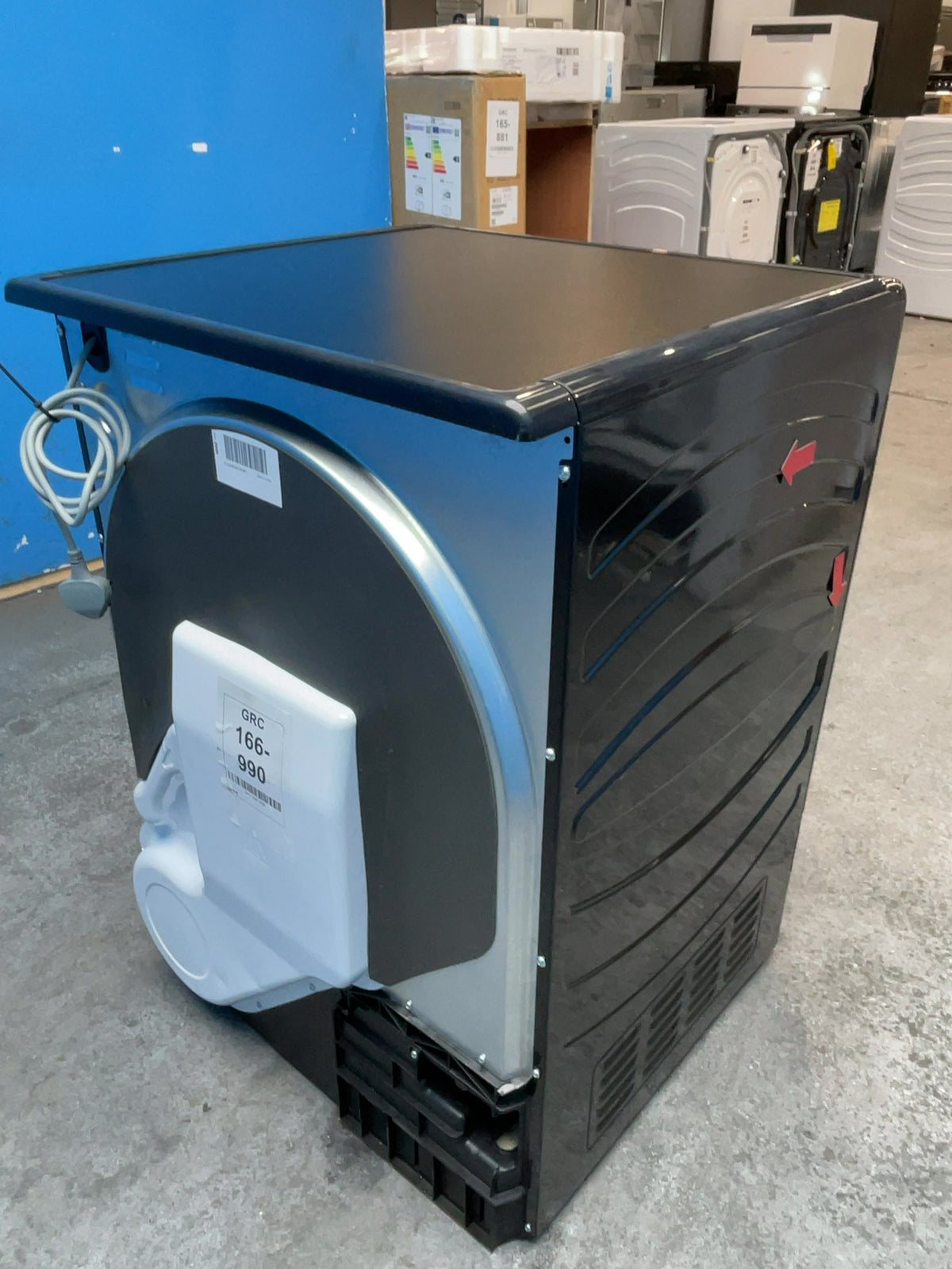 #GRC-166-990 - Hoover 8kg Condenser Tumble Dryer – Sensor Drying, Black, B Energy Rating