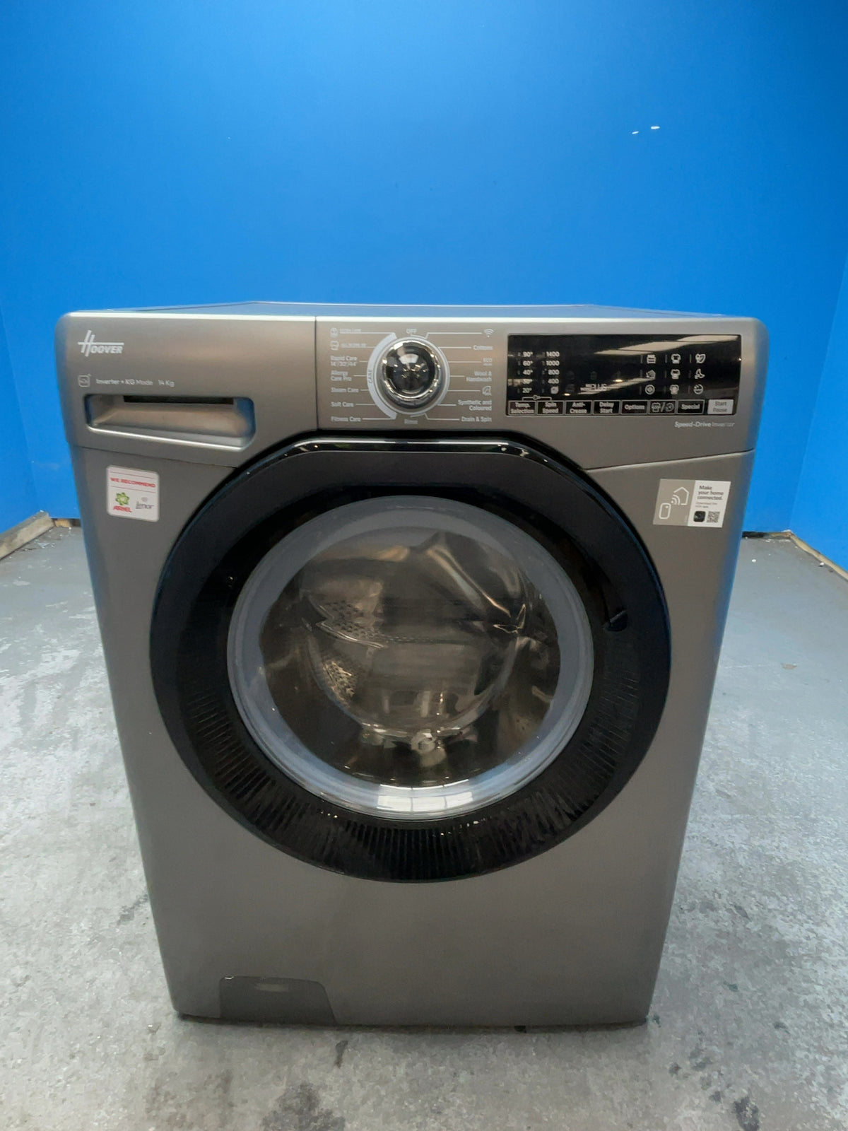 #GRC-167-026 - Hoover H-WASH 350 14kg 1400rpm Washing Machine – Quick Wash, Anthracite