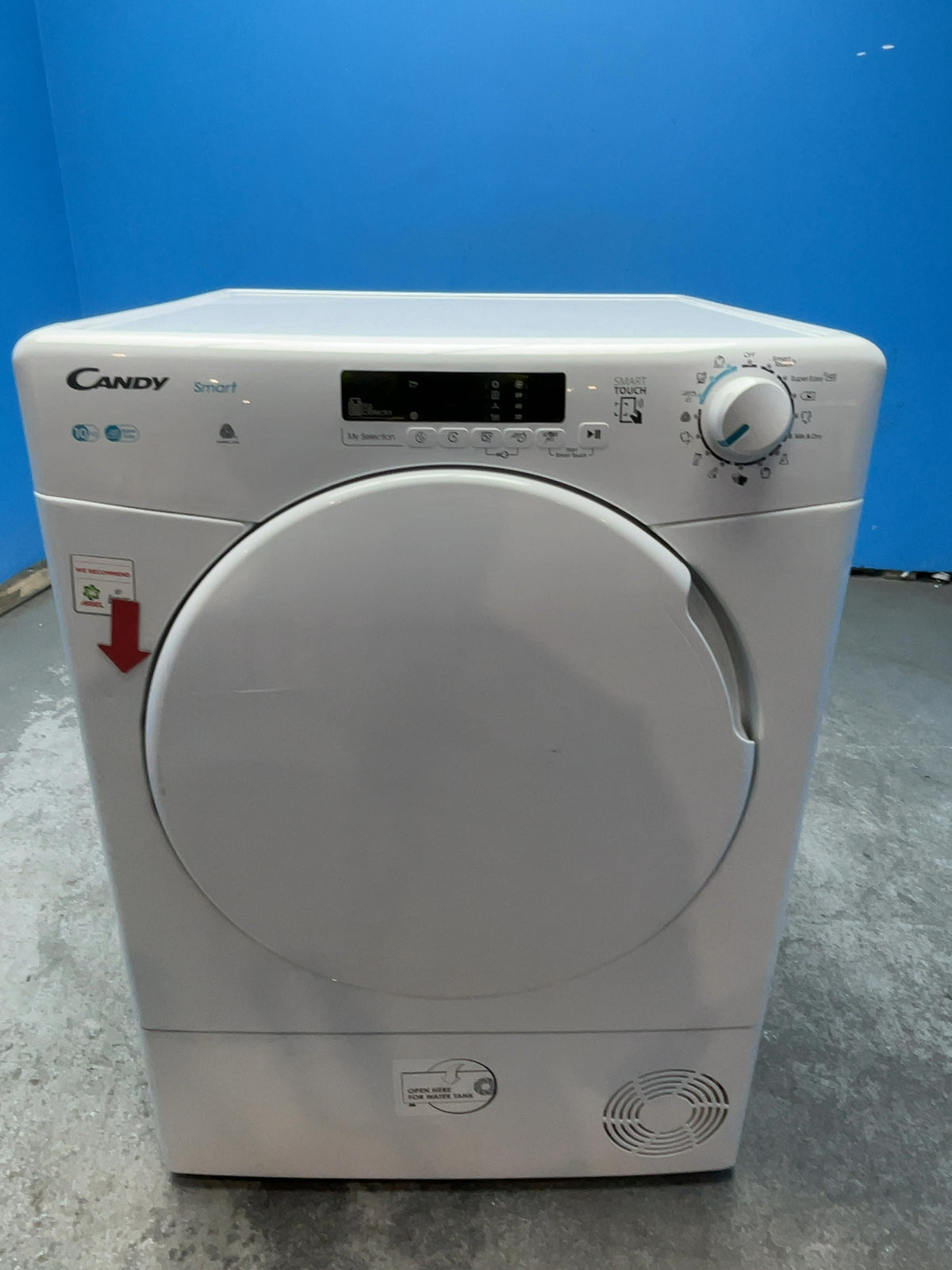 #GRC-167-050 - Candy Smart 10kg Condenser Tumble Dryer – Sensor Drying, White, G Energy Rating