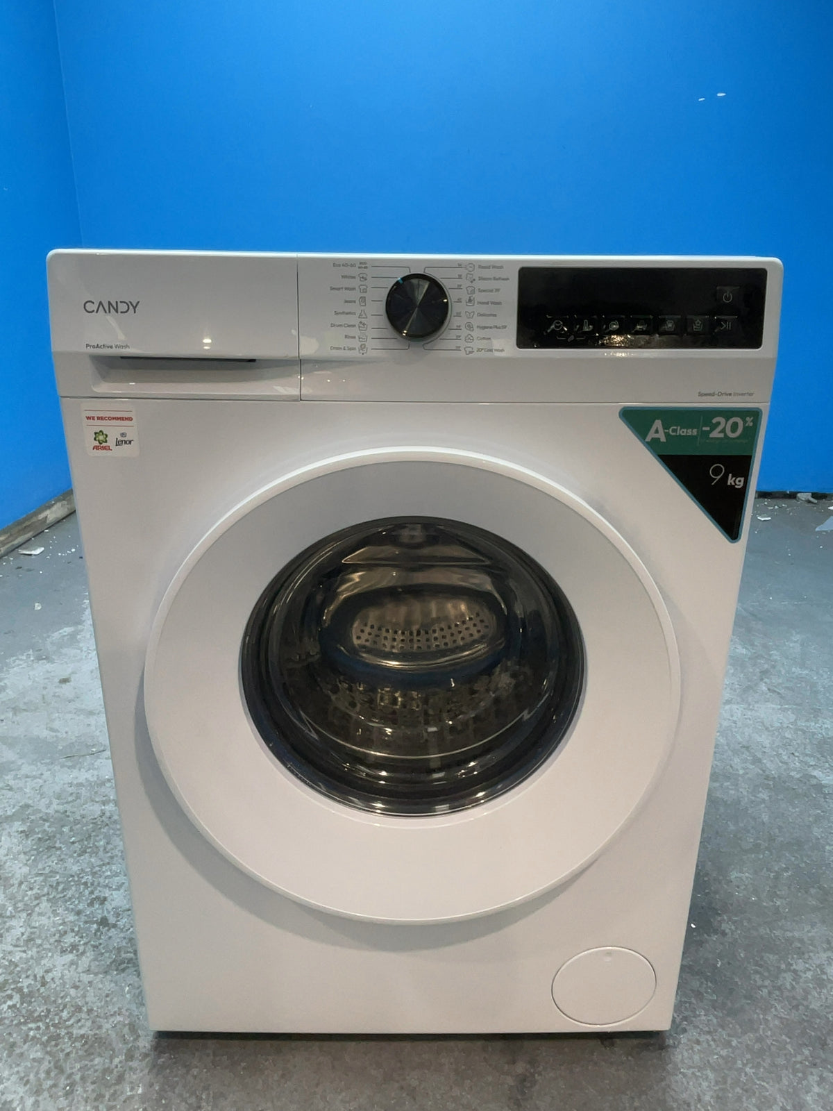 #GRC-167-074 - Candy 9kg 1400rpm Washing Machine – Quick Wash, MixPower System, White