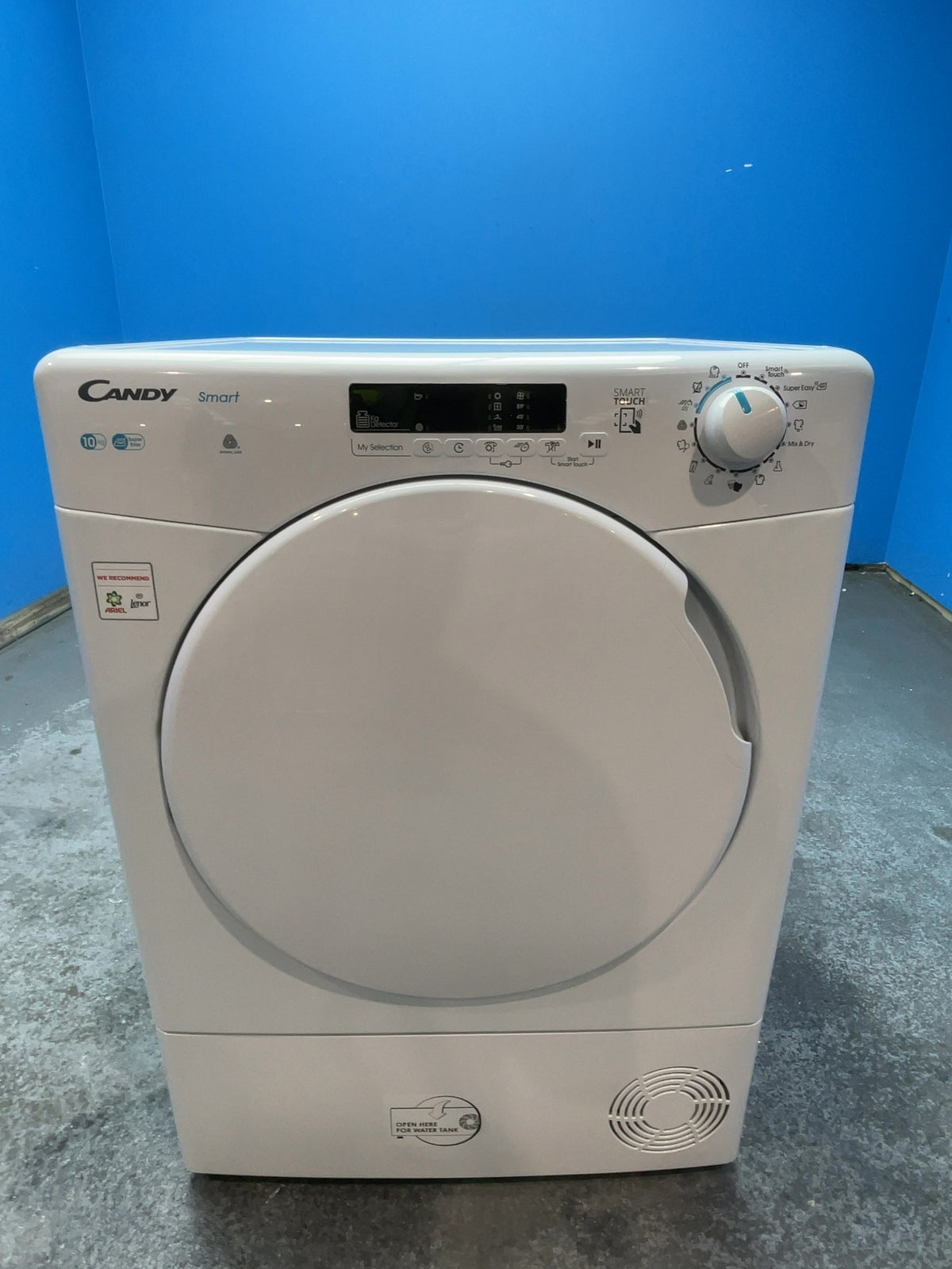 #GRC-167-095 - Candy Smart 10kg Condenser Tumble Dryer – Sensor Drying, White, G Energy Rating