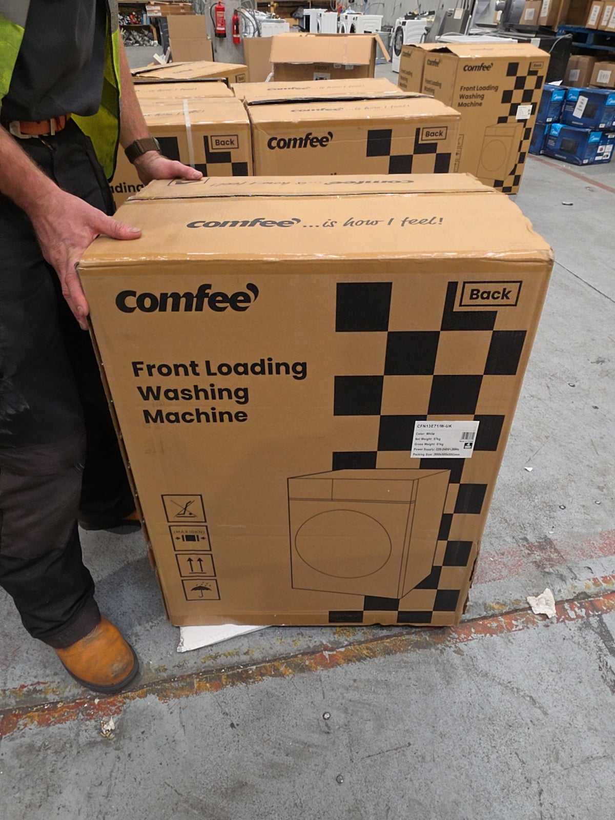 #GRC-167-138 - Comfee 7kg 1200rpm Washing Machine – Steam Wash & 15 Min Quick Cycle, White