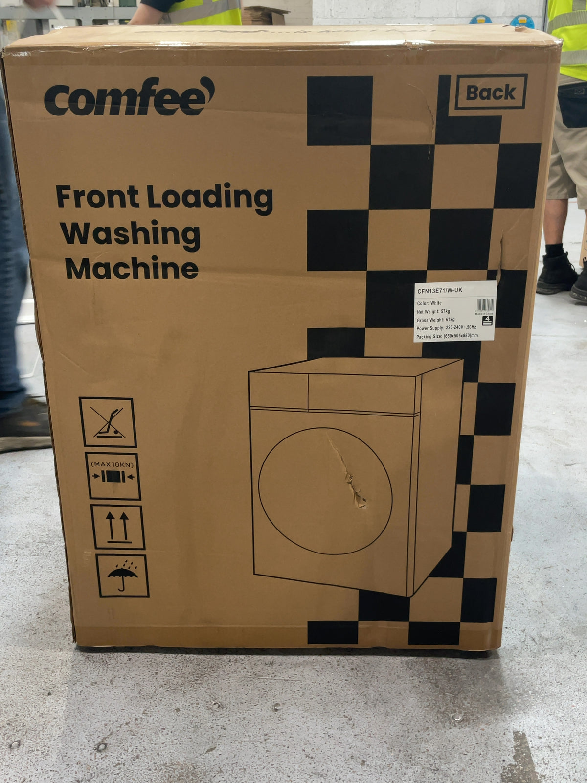 #GRC-167-153 - Comfee 7kg 1200rpm Washing Machine – Steam Wash & 15 Min Quick Cycle, White