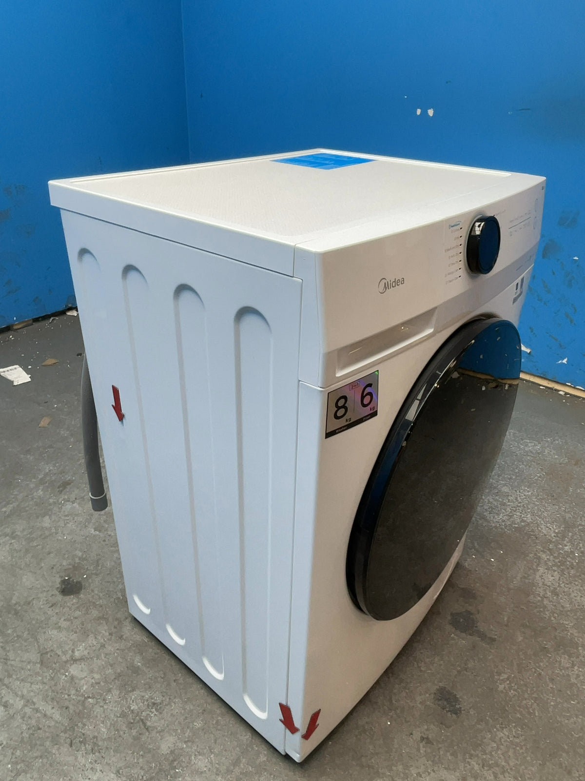 #GRC-167-370 - Midea 8kg/6kg 1400rpm Washer Dryer – Wi-Fi Connected, Steam Care, Slim 47cm Depth, White