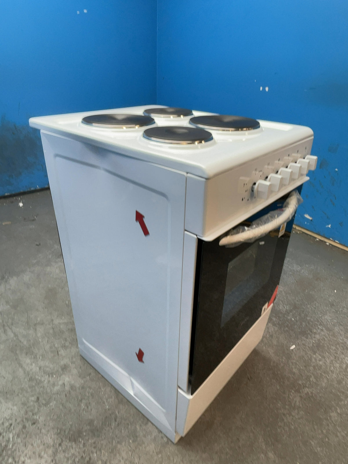#GRC-167-372 - Midea 50cm Electric Cooker – Solid Plate Hob, Integrated Grill, White