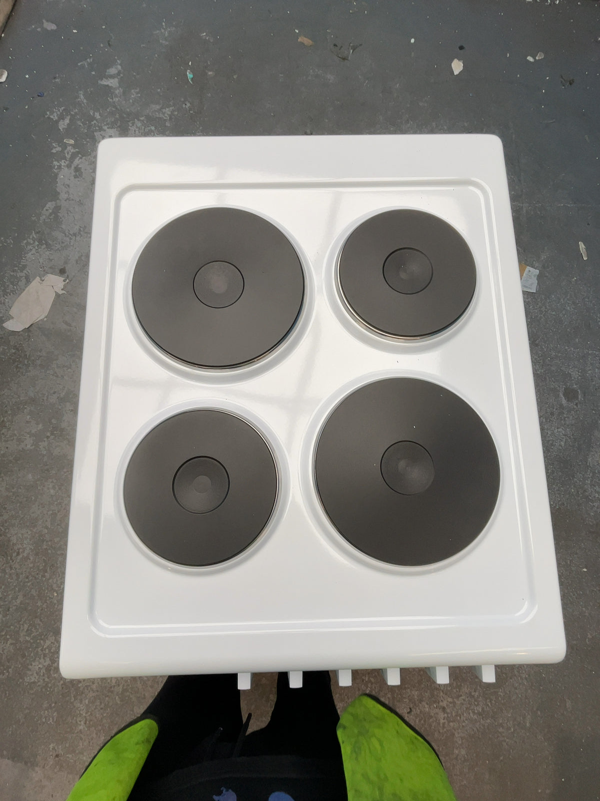 #GRC-167-372 - Midea 50cm Electric Cooker – Solid Plate Hob, Integrated Grill, White