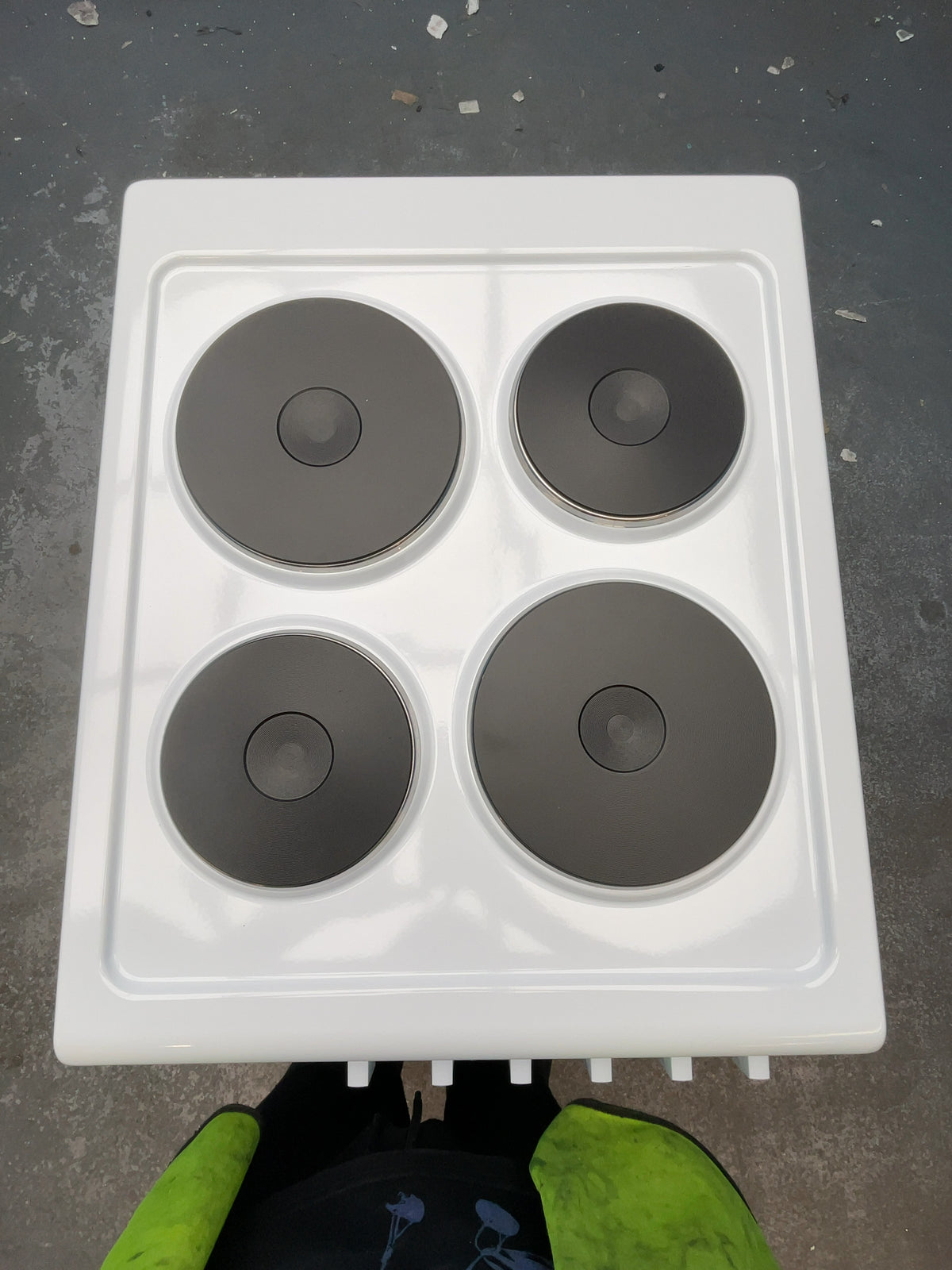 #GRC-167-374 - Midea 50cm Electric Cooker – Solid Plate Hob, Integrated Grill, White