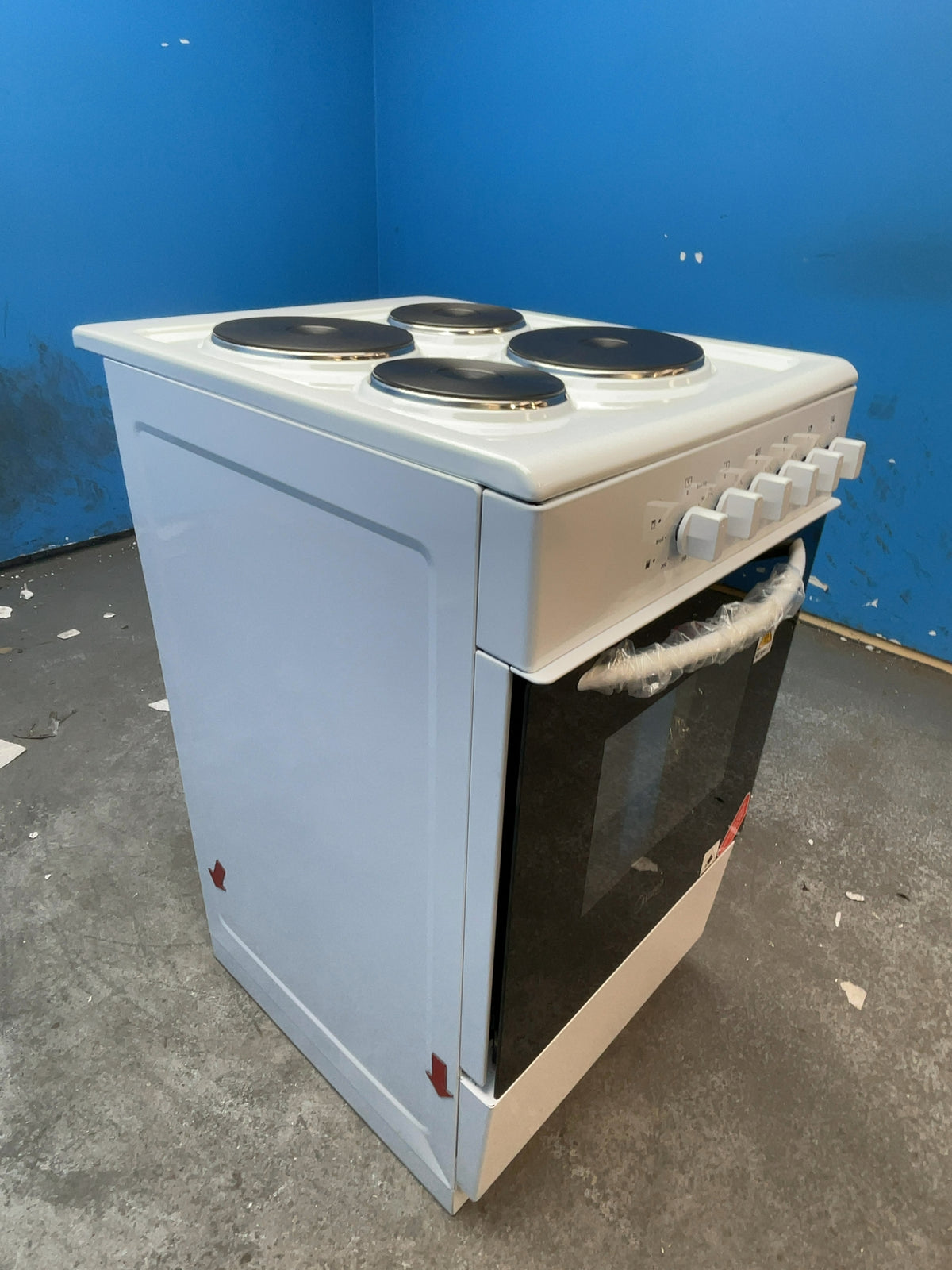#GRC-167-374 - Midea 50cm Electric Cooker – Solid Plate Hob, Integrated Grill, White