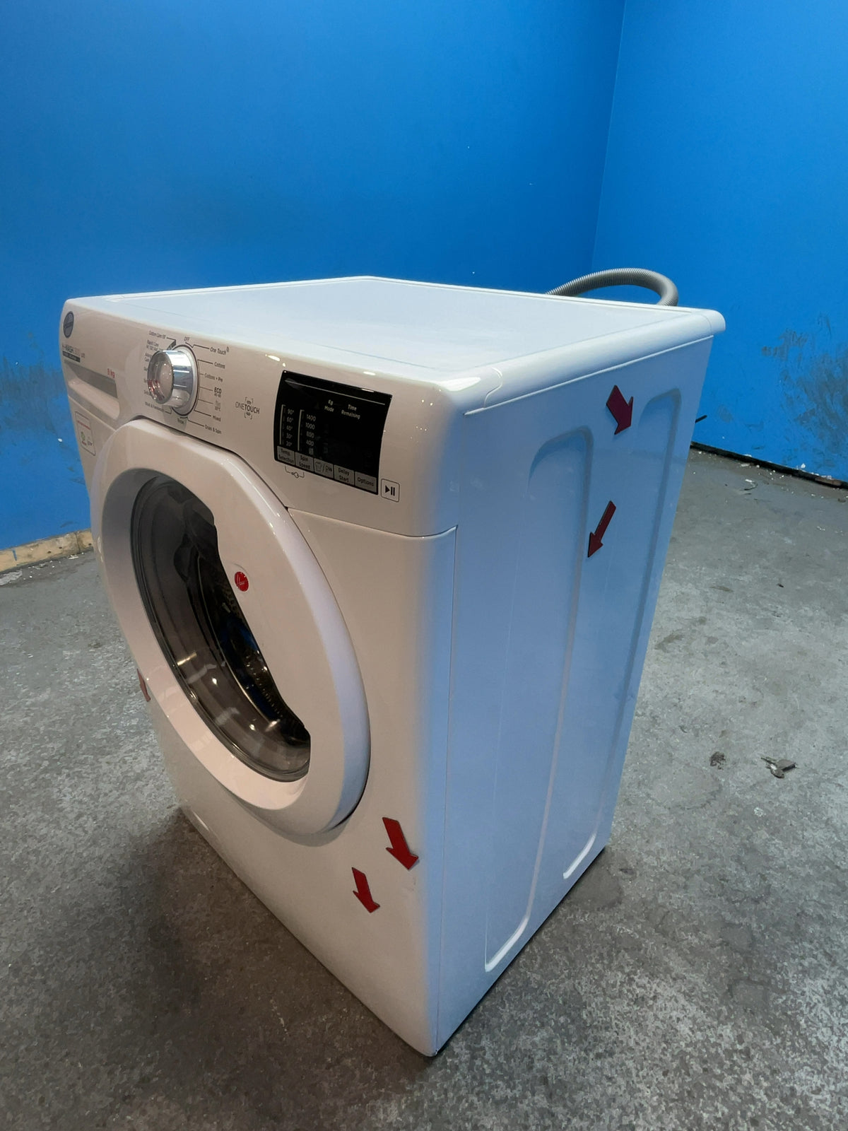 #GRC-167-390 - Hoover 9kg 1400rpm Washing Machine – KG Mode Sensor, WiFi Connected, White
