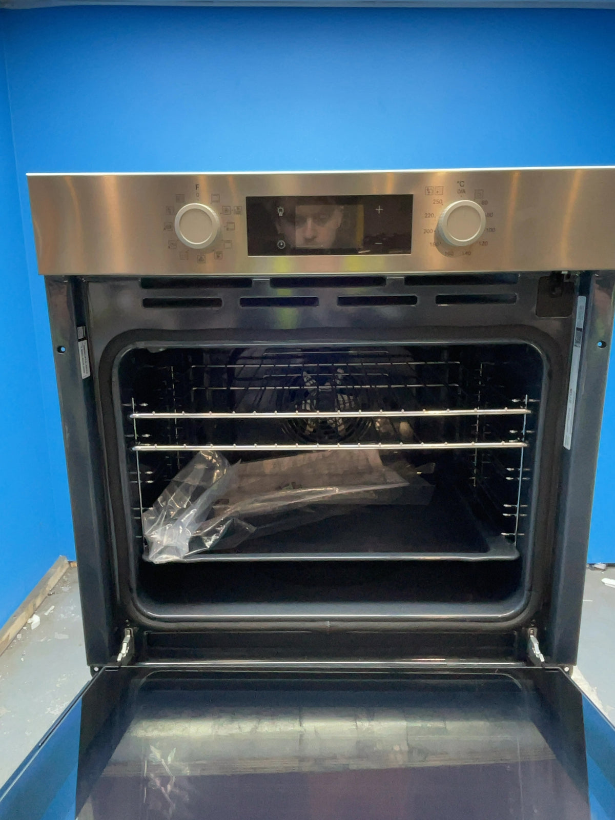 #GRC-167-513 - Indesit Turn&Go IO 278P1 X UK Built-In Electric Single Oven – 71L, Pyrolytic Cleaning, Stainless Steel