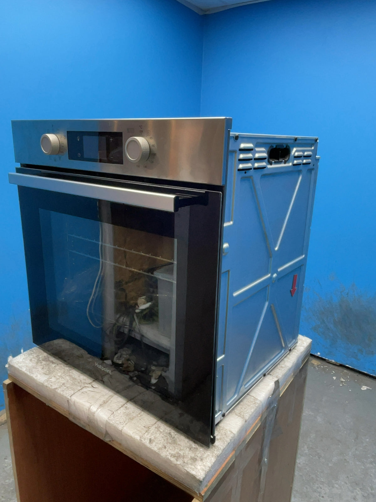 #GRC-167-513 - Indesit Turn&Go IO 278P1 X UK Built-In Electric Single Oven – 71L, Pyrolytic Cleaning, Stainless Steel