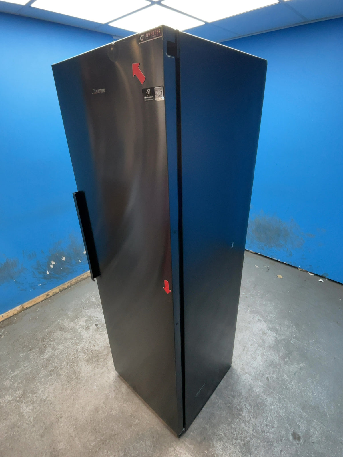 #GRC-167-548 - Hisense KitchenFit 186cm Tall Larder Fridge – 372L, Total No Frost, Wi-Fi Connected, Black