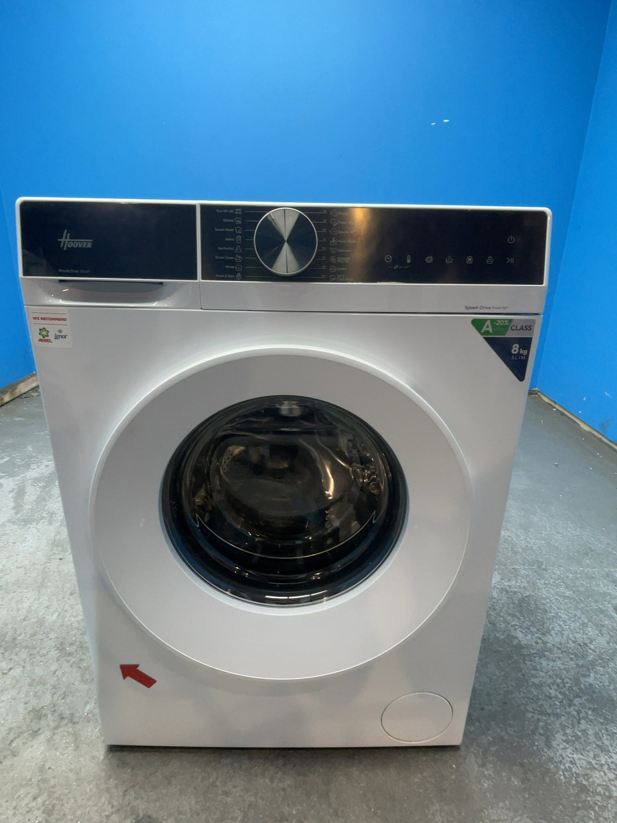 #GRC-167-595 - Hoover HGD 48S8C-80 8kg 1400rpm Washing Machine – Steam Cycle, Inverter Motor, White