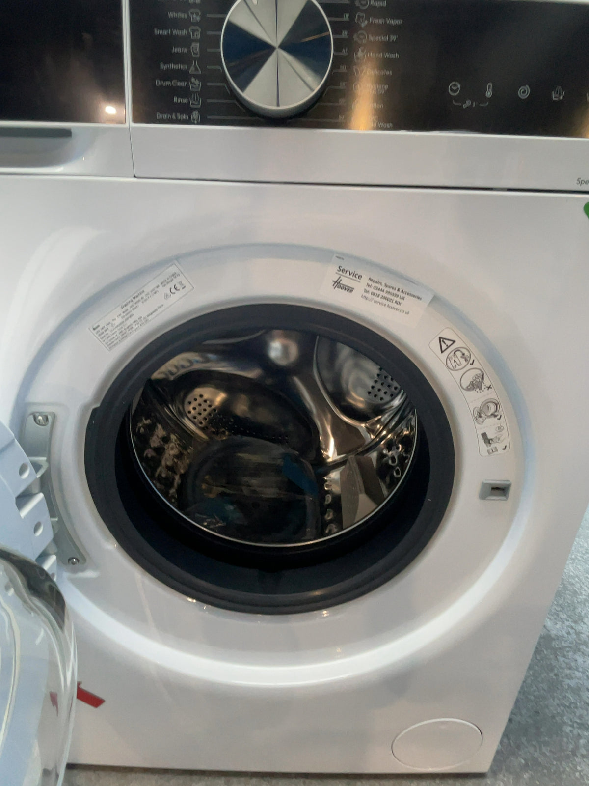 #GRC-167-595 - Hoover HGD 48S8C-80 8kg 1400rpm Washing Machine – Steam Cycle, Inverter Motor, White