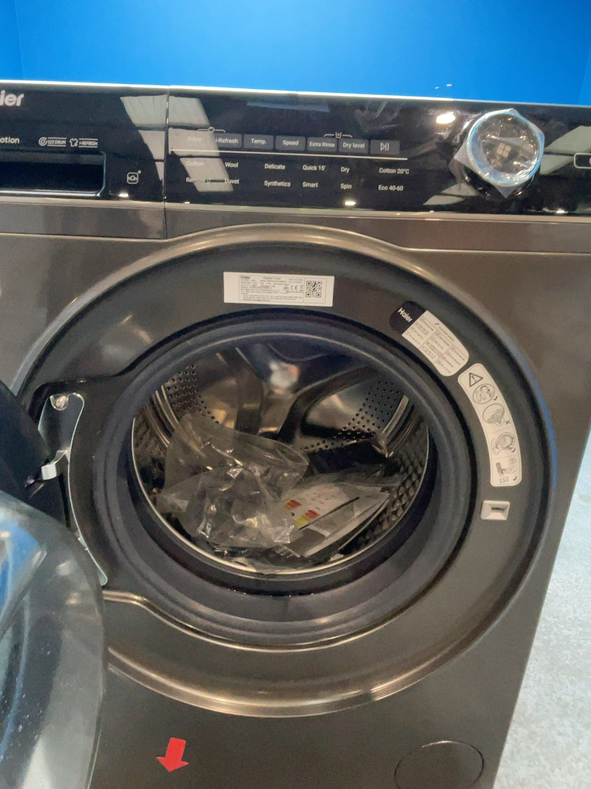 #GRC-167-608 - Haier I-Pro Series 5 Washer Dryer – 9kg Wash, 6kg Dry, 1400rpm, WiFi Connected, Grey