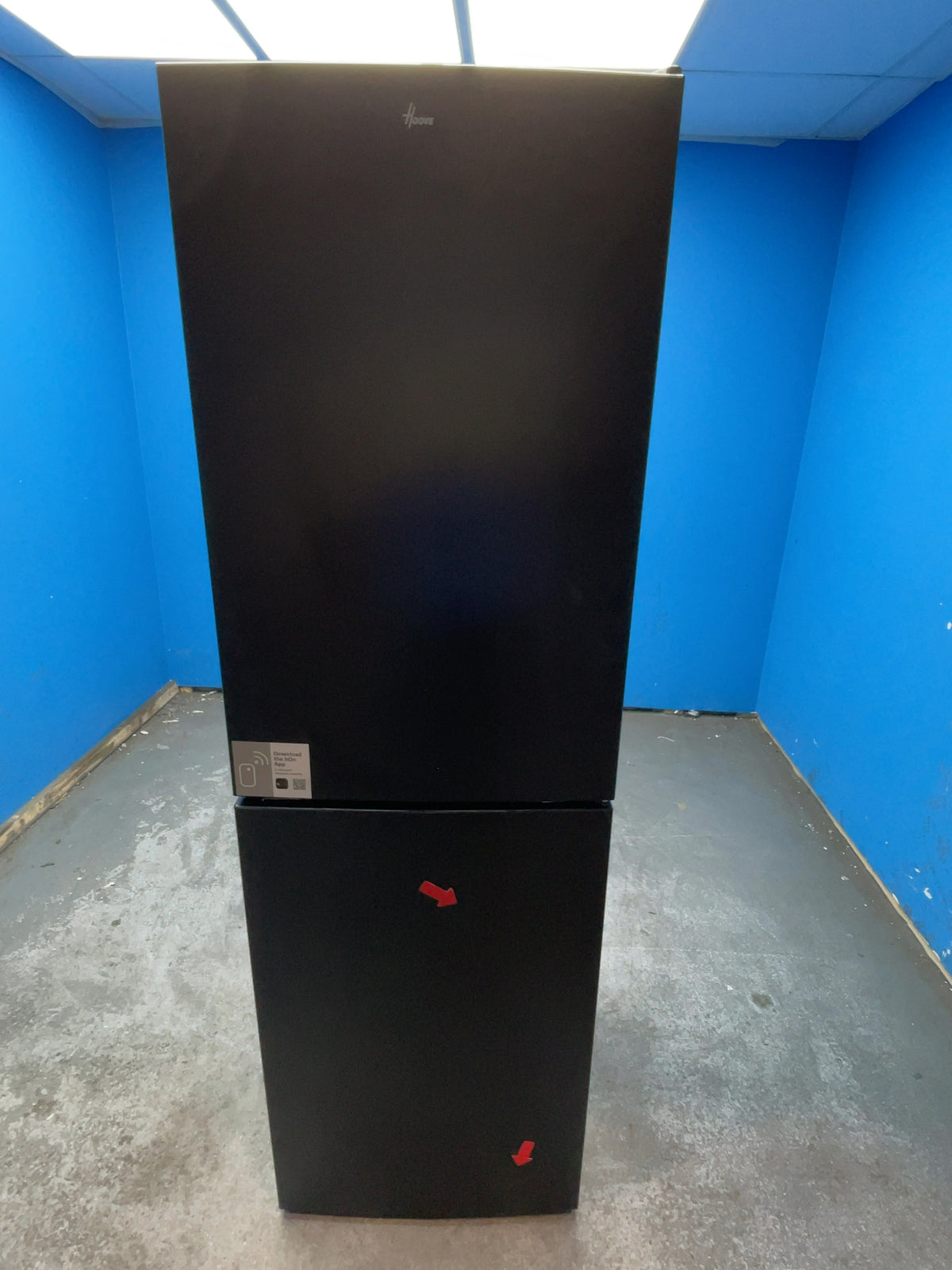 #GRC-167-670 - Hoover H-FRIDGE 300 54.5cm 50/50 Fridge Freezer – 252L, Black, Low Frost