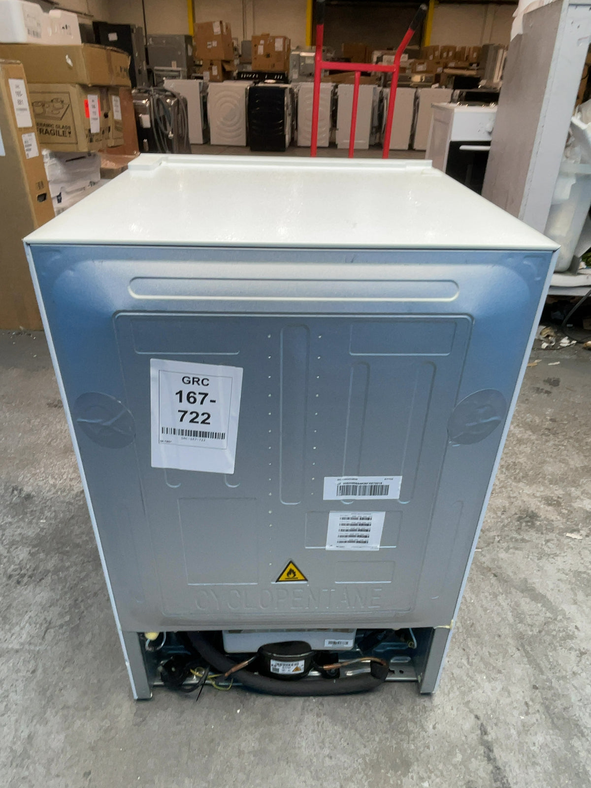 #GRC-167-722 - Hoover H-FRIDGE 300 55cm Undercounter Larder Fridge – 129L Capacity, LED Light, White