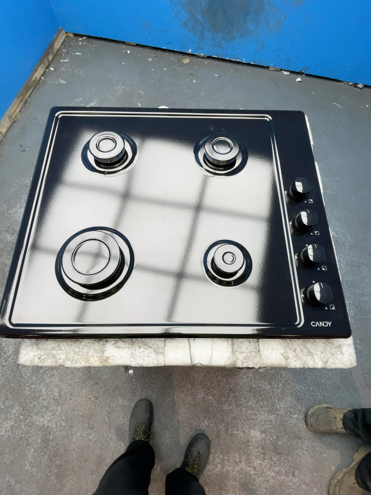 #GRC-167-733 - Candy 60cm Built-In Gas Hob – 4 Burners, Side Controls, Black