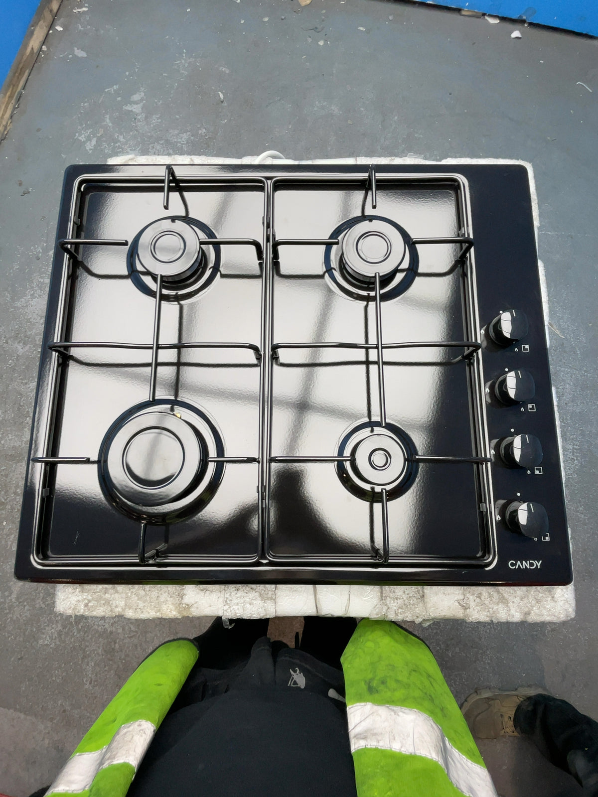 #GRC-167-733 - Candy 60cm Built-In Gas Hob – 4 Burners, Side Controls, Black
