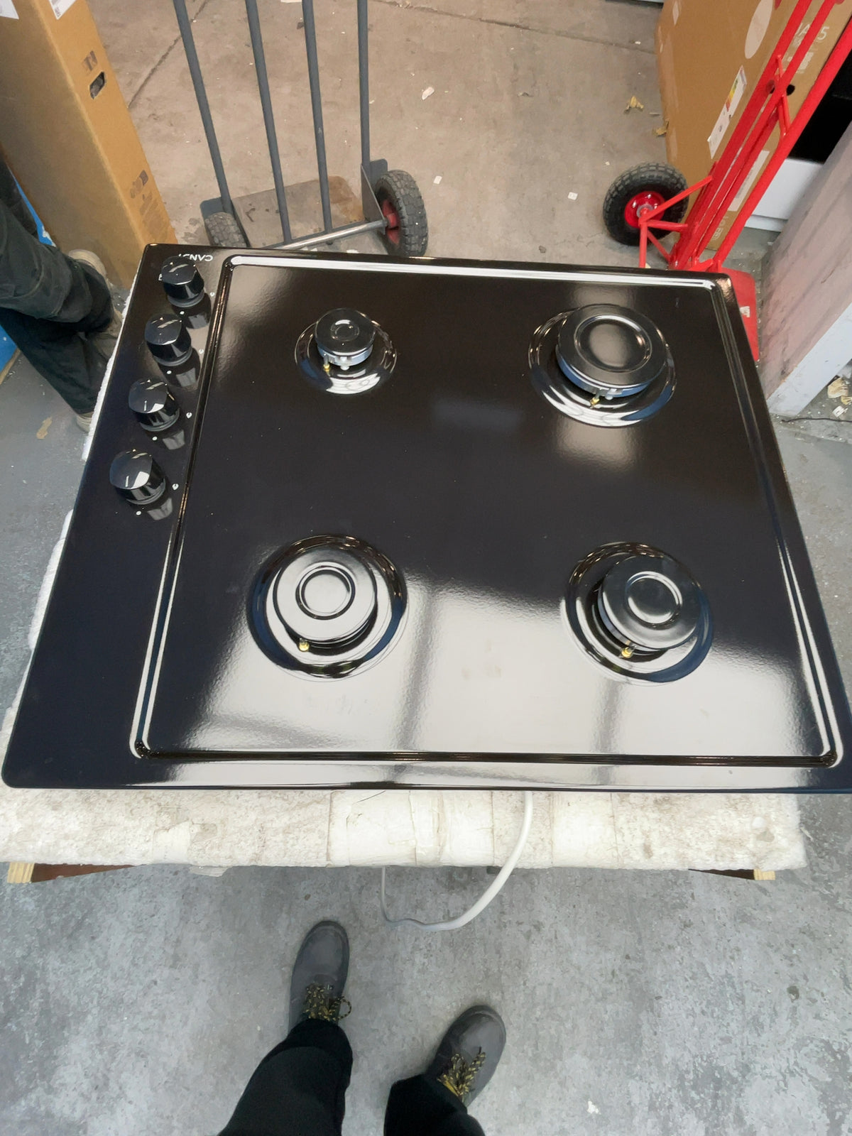 #GRC-167-733 - Candy 60cm Built-In Gas Hob – 4 Burners, Side Controls, Black