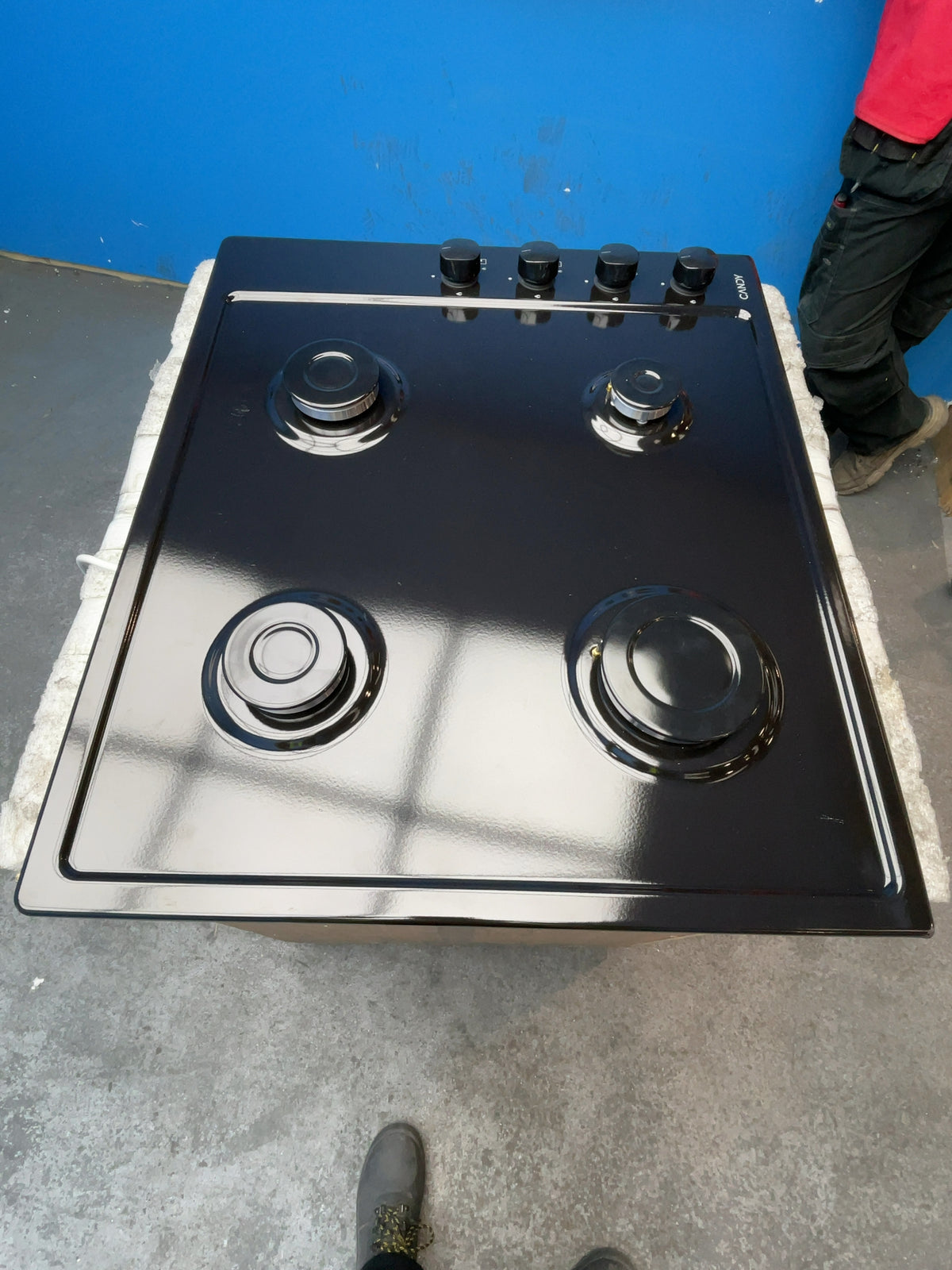 #GRC-167-733 - Candy 60cm Built-In Gas Hob – 4 Burners, Side Controls, Black