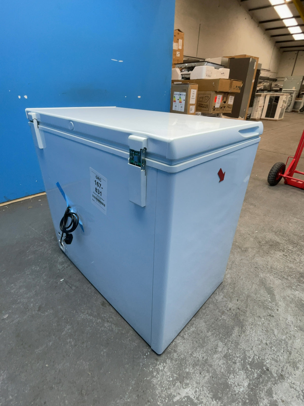 #GRC-167-831 - Hoover 196L Freestanding Chest Freezer – Outbuilding Safe to -15°C, Fast Freeze, White