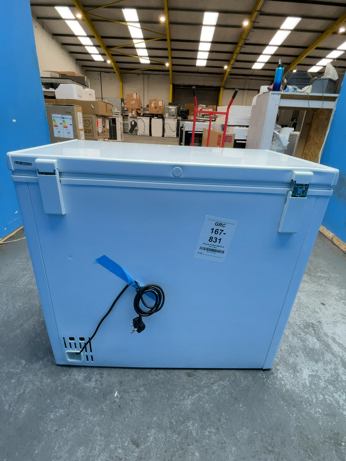 #GRC-167-831 - Hoover 196L Freestanding Chest Freezer – Outbuilding Safe to -15°C, Fast Freeze, White