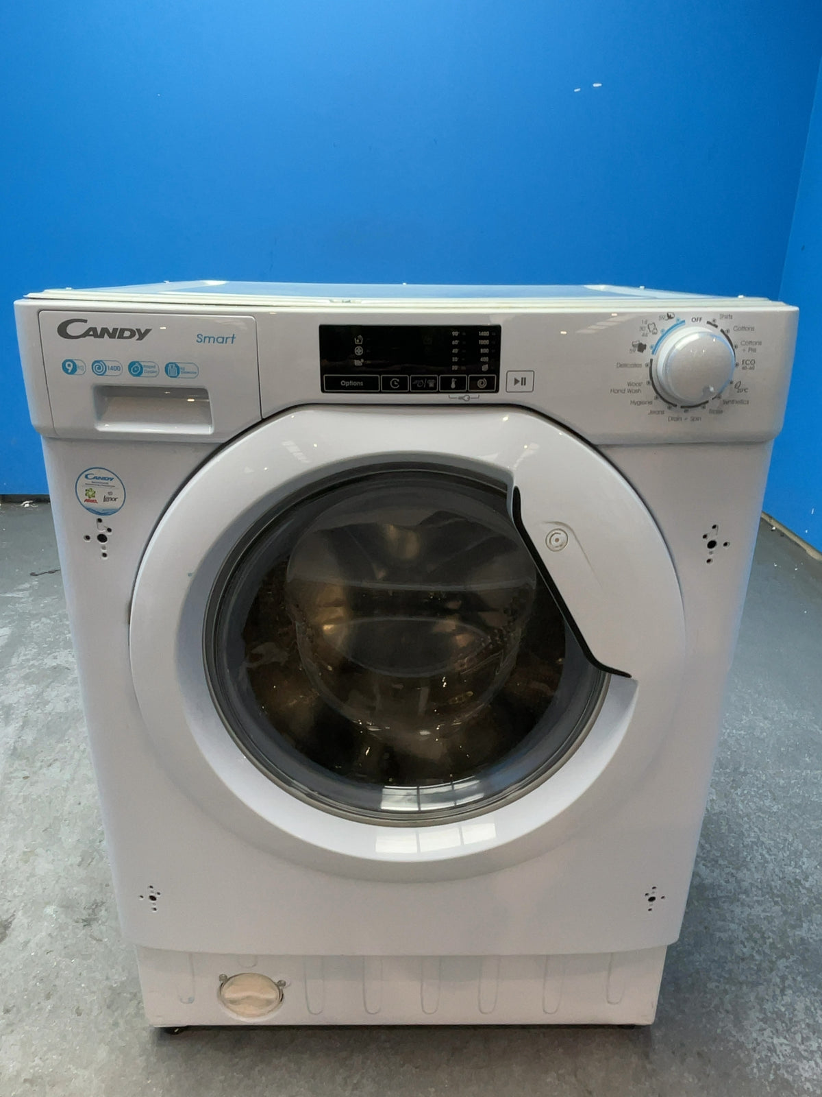 #GRC-167-957 - Candy 9kg 1400rpm Integrated Washing Machine – Smart, White