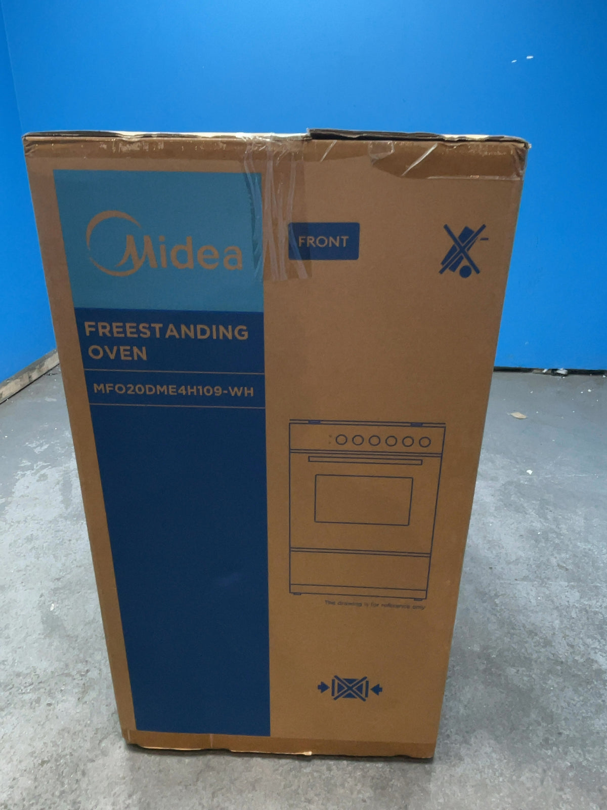 #GRC-167-959 - Midea 50cm Electric Cooker – Solid Plate Hob, Integrated Grill, White