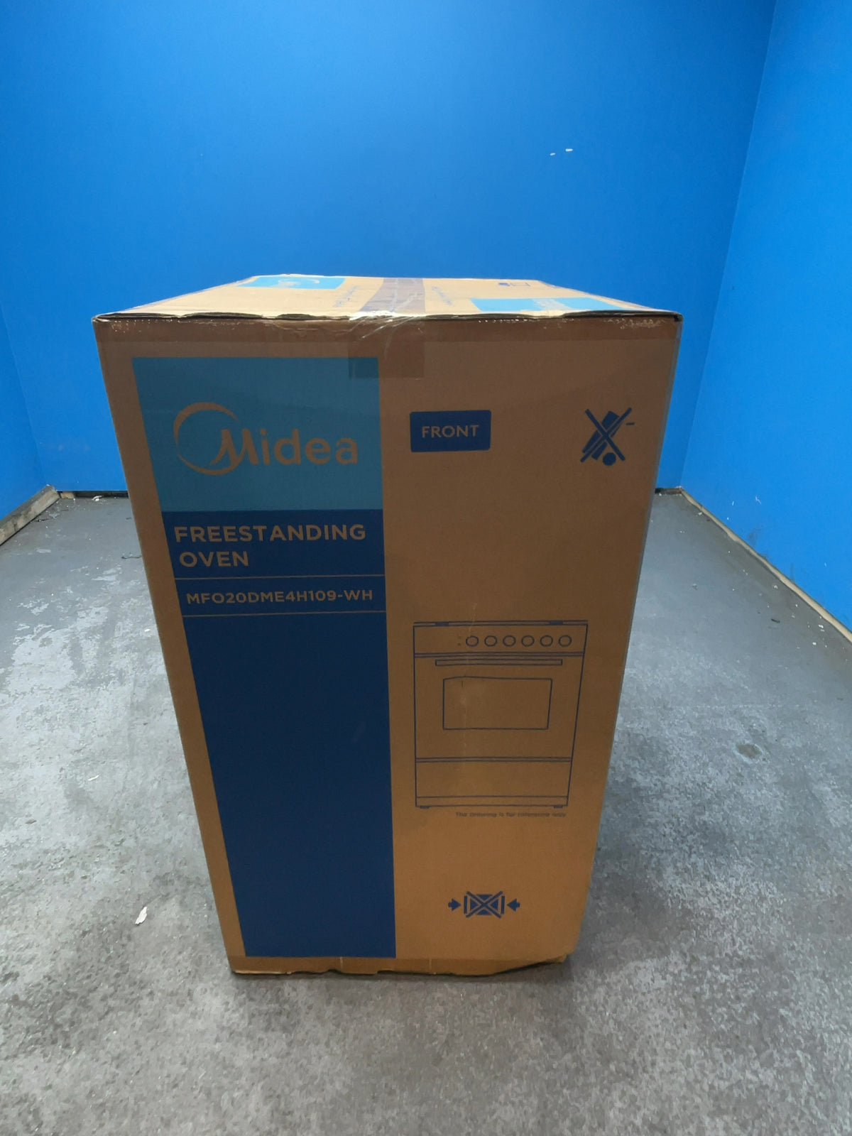 #GRC-167-960 - Midea 50cm Electric Cooker – Solid Plate Hob, Integrated Grill, White
