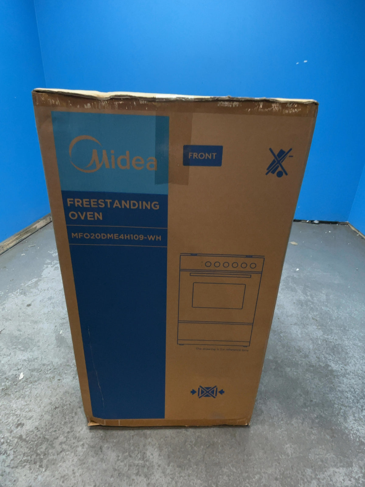 #GRC-167-961 - Midea 50cm Electric Cooker – Solid Plate Hob, Integrated Grill, White