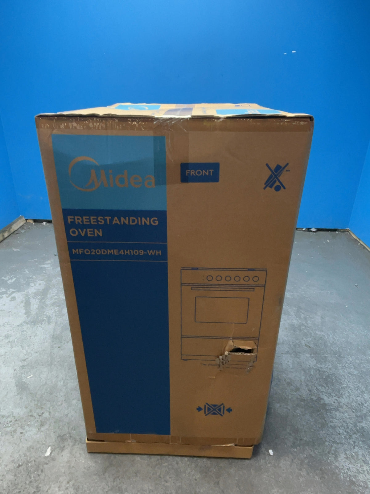 #GRC-167-963 - Midea 50cm Electric Cooker – Solid Plate Hob, Integrated Grill, White