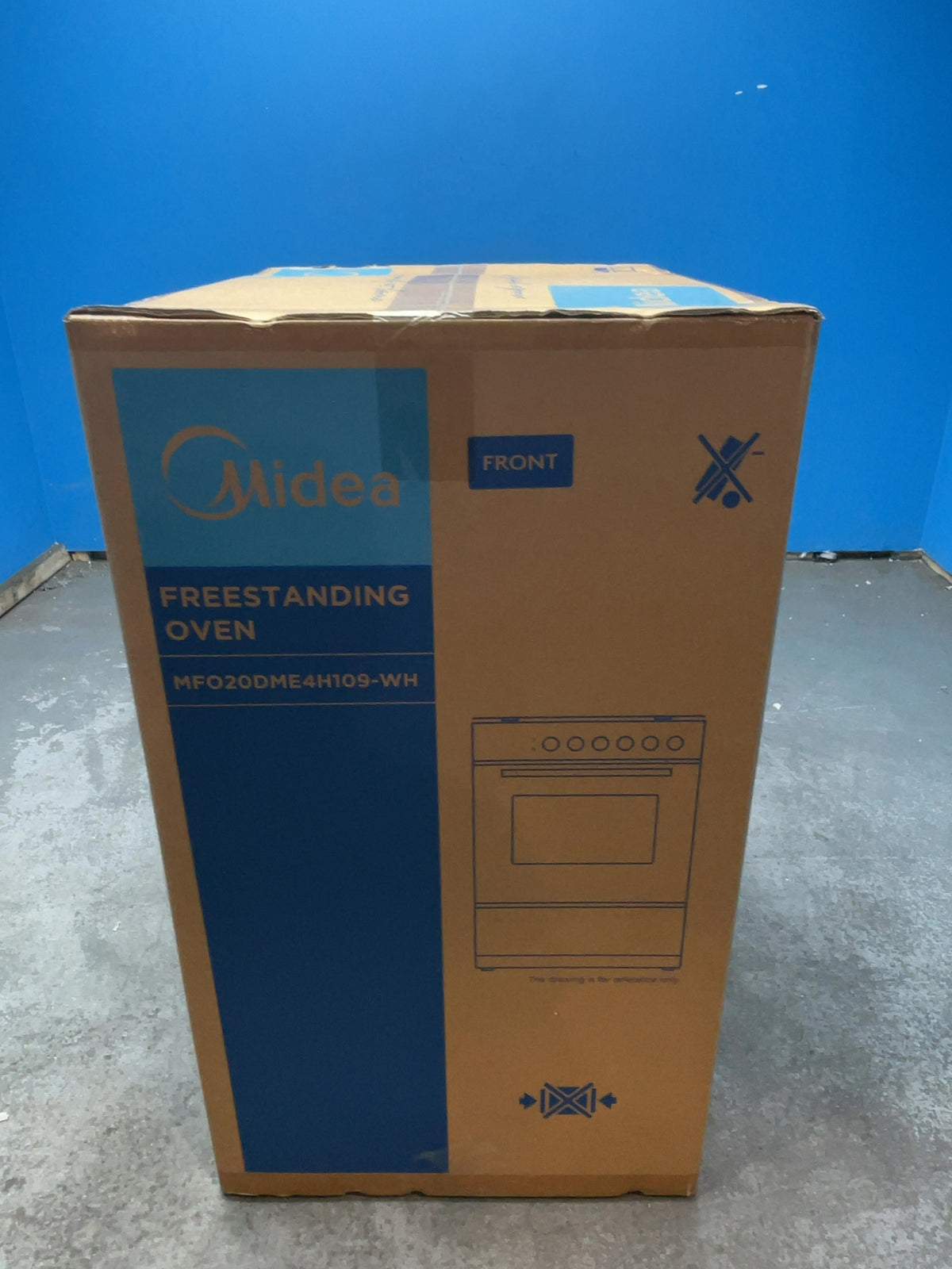 #GRC-167-964 - Midea 50cm Electric Cooker – Solid Plate Hob, Integrated Grill, White