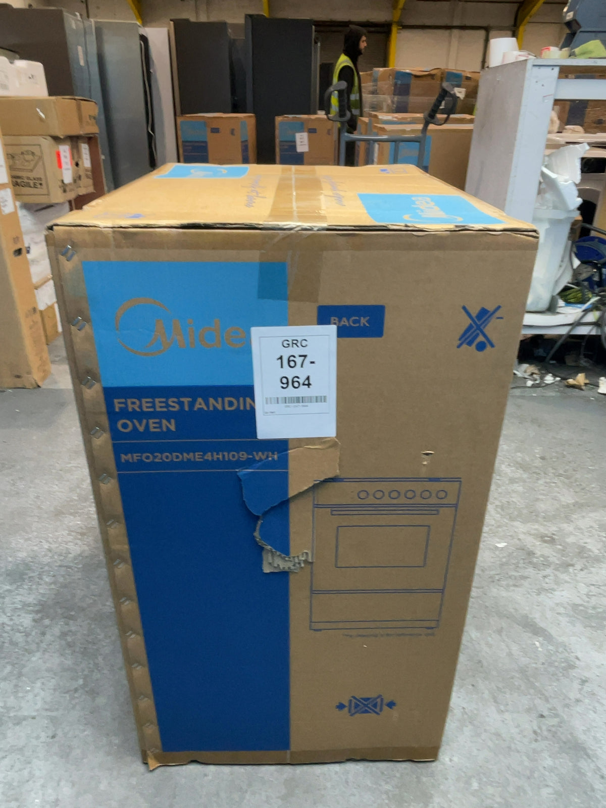 #GRC-167-964 - Midea 50cm Electric Cooker – Solid Plate Hob, Integrated Grill, White