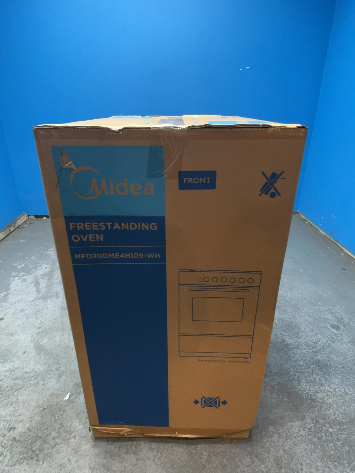 #GRC-167-966 - Midea 50cm Electric Cooker – Solid Plate Hob, Integrated Grill, White