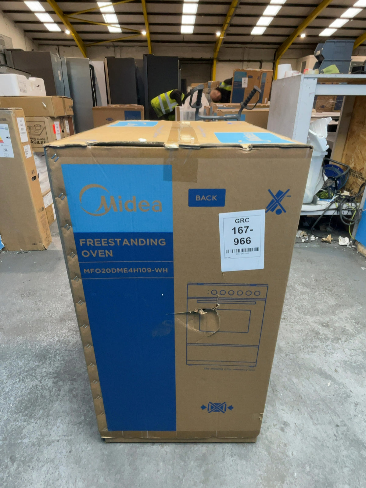 #GRC-167-966 - Midea 50cm Electric Cooker – Solid Plate Hob, Integrated Grill, White