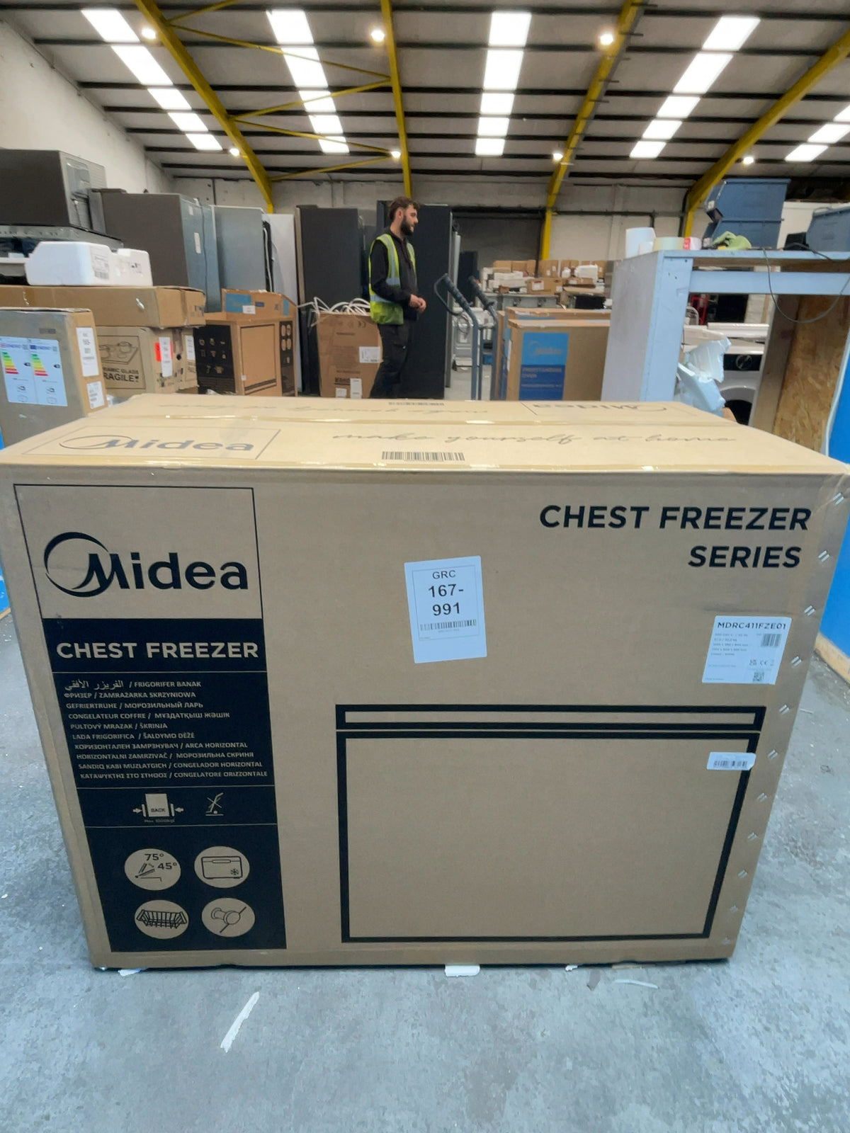 #GRC-167-991 - Midea 293L Chest Freezer – Inverter Compressor, Convertible Fridge Mode, Garage Ready, White