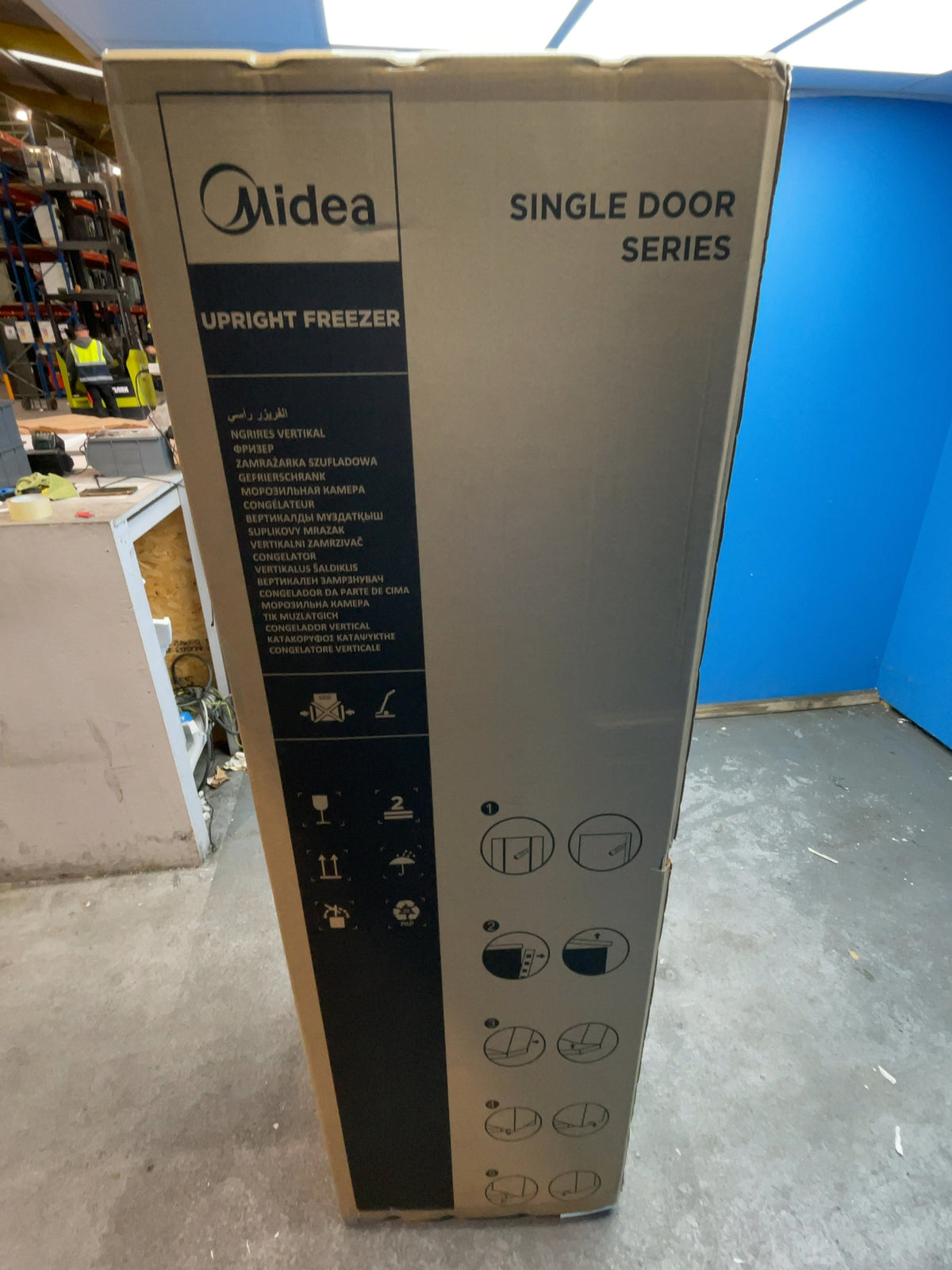 #GRC-167-999 - Midea 54cm Integrated Tall Freezer – 212L, Total No Frost, Sliding Hinge, Fast Freeze