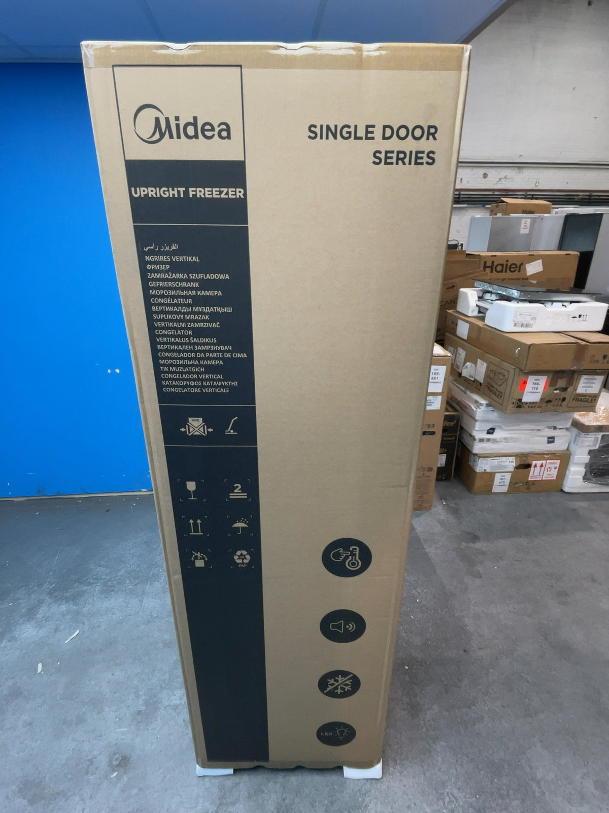 #GRC-167-999 - Midea 54cm Integrated Tall Freezer – 212L, Total No Frost, Sliding Hinge, Fast Freeze