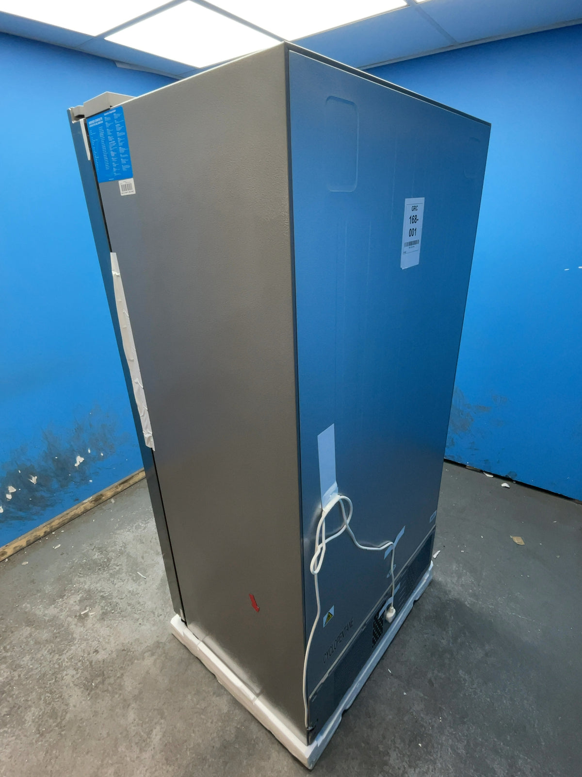 #GRC-168-001 - Midea American Style Fridge Freezer – 592L, Brushed Steel, Total No Frost