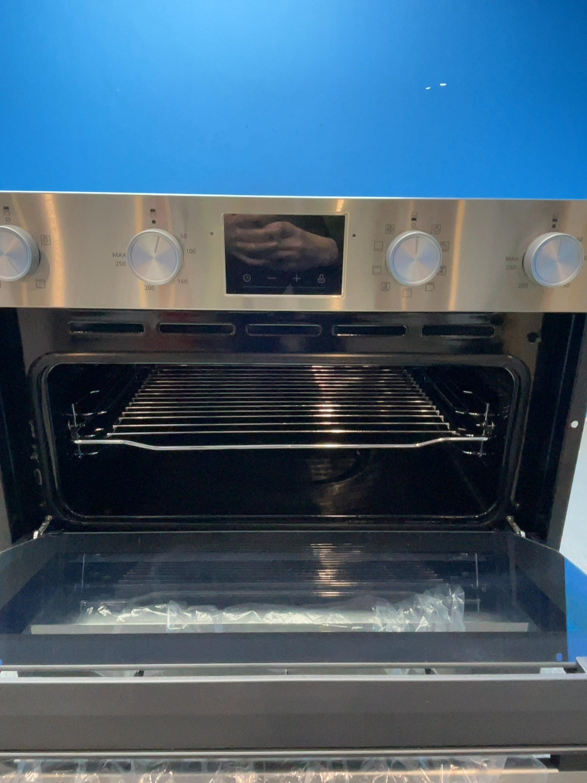 #GRC-168-047 - Midea 60cm Built-In Electric Double Oven – 72L Fan Oven, 38L Top Oven & Grill, Stainless Steel